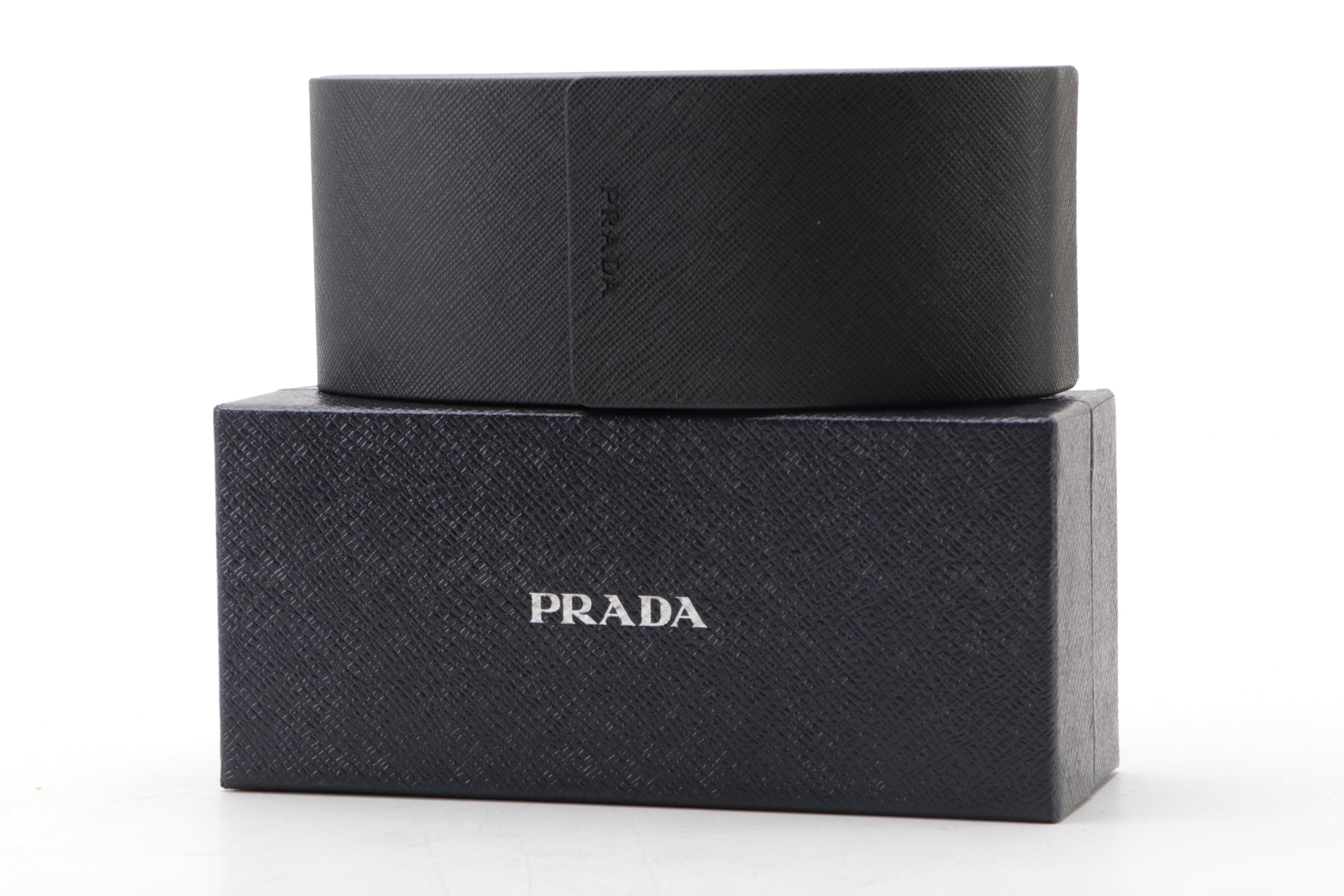 Men's Prada SPR08U Horn-Rimmed Sunglasses in Havana with Box and Case