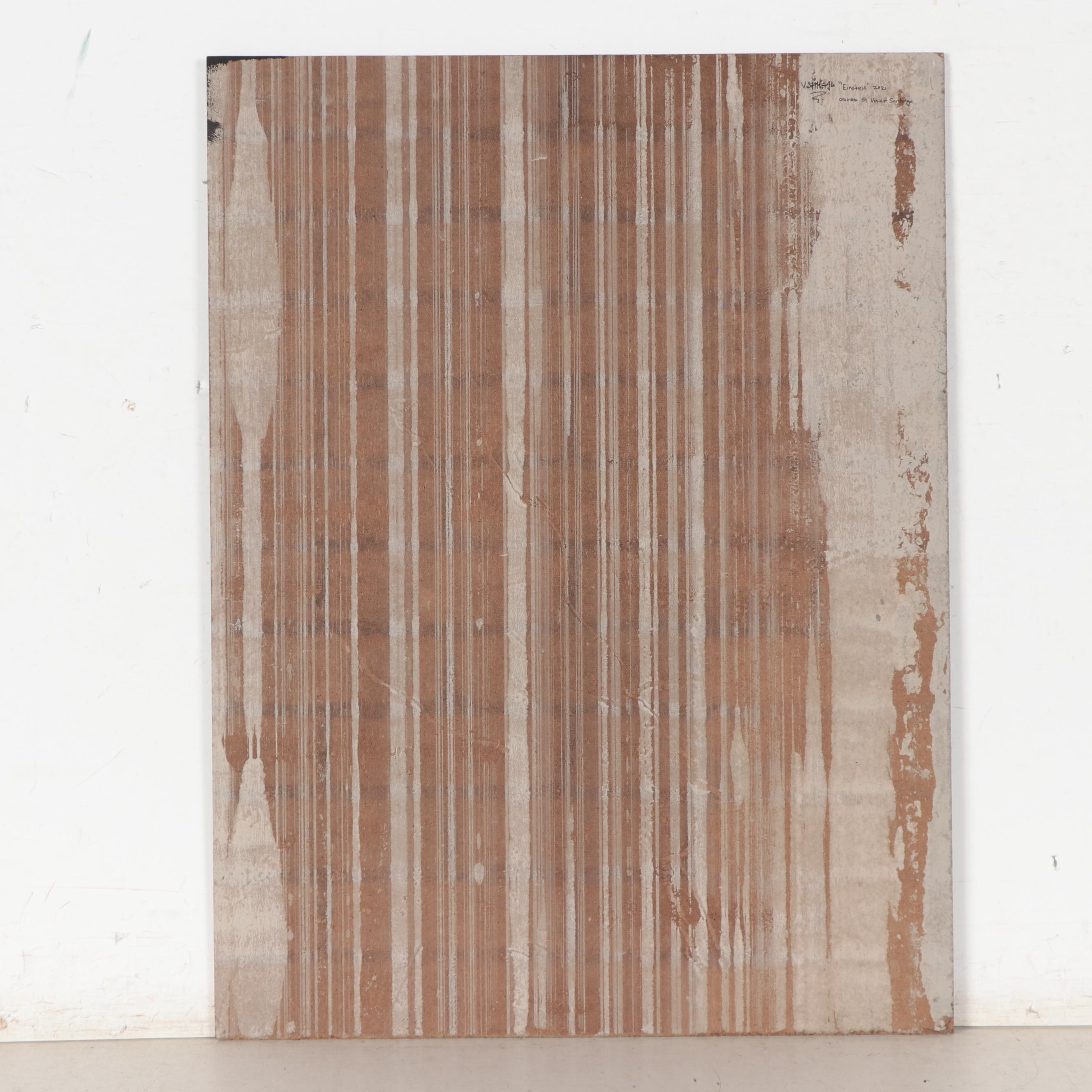 Vincent Santiago Pop Art Mixed Media Painting "Einstein"