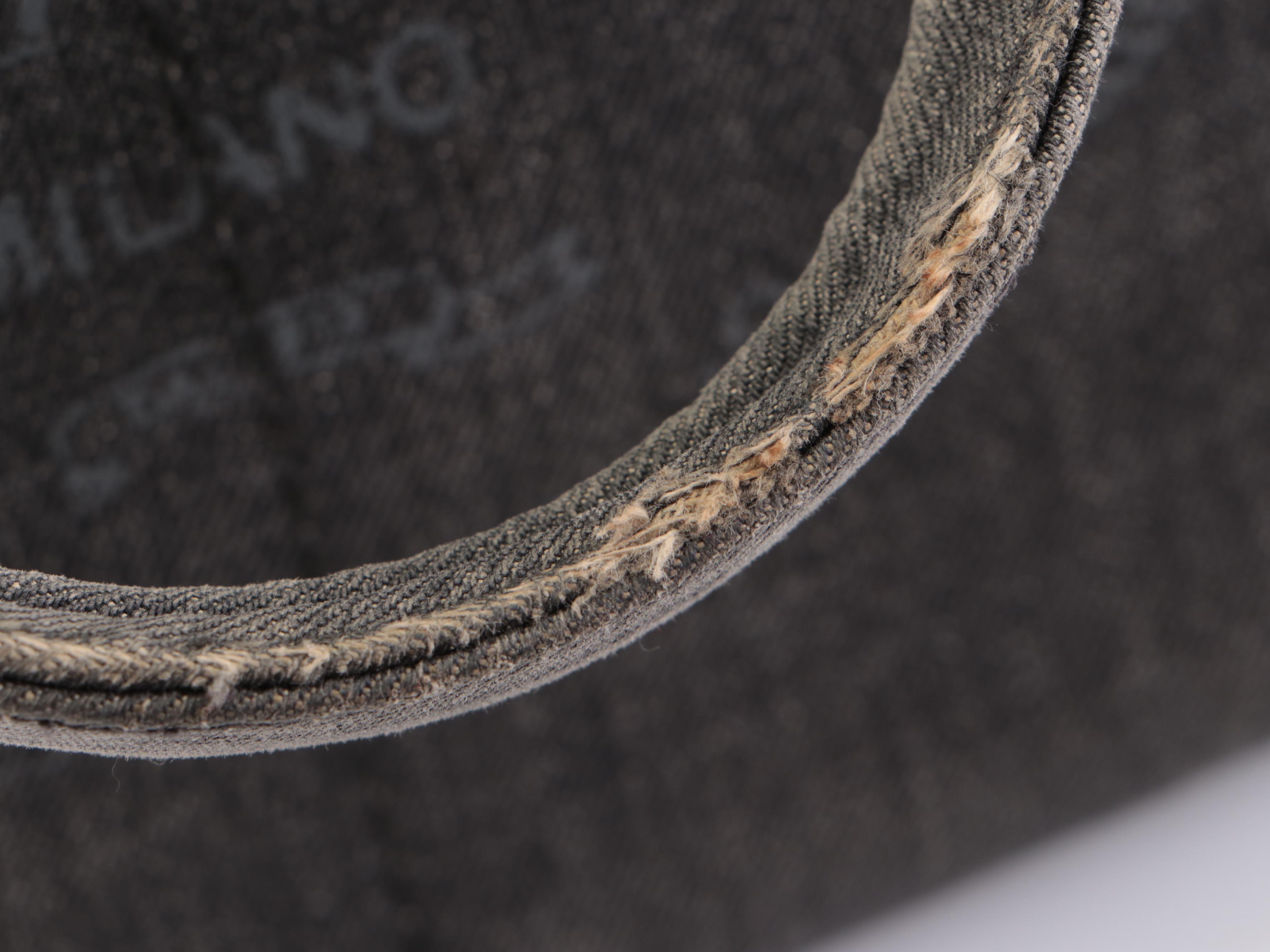 Prada Tote Bag in Silkscreen-Printed Logo Grey Denim with Detachable Strap