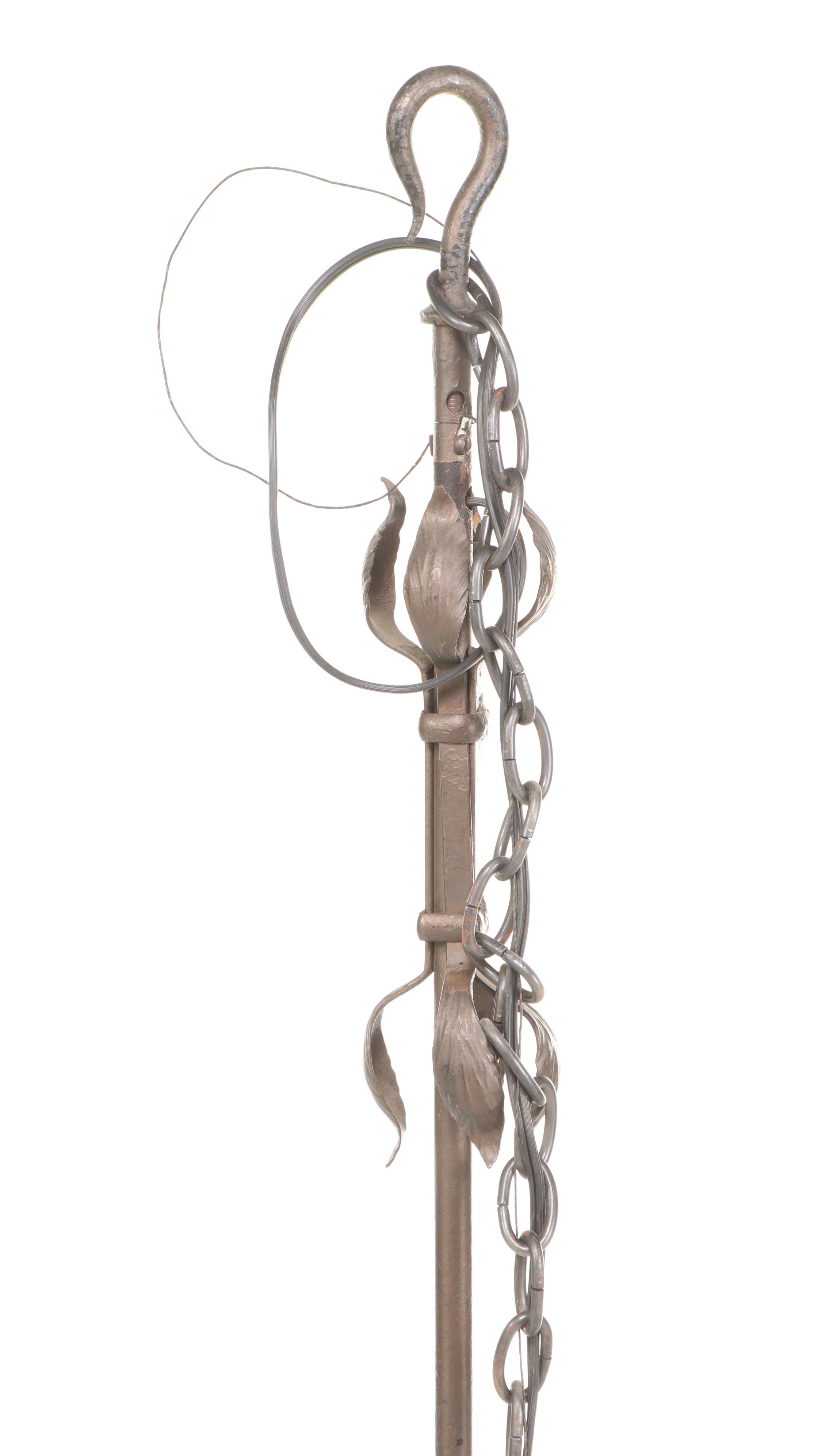 Pair of Spanish Colonial Style Wrought Iron Chandeliers