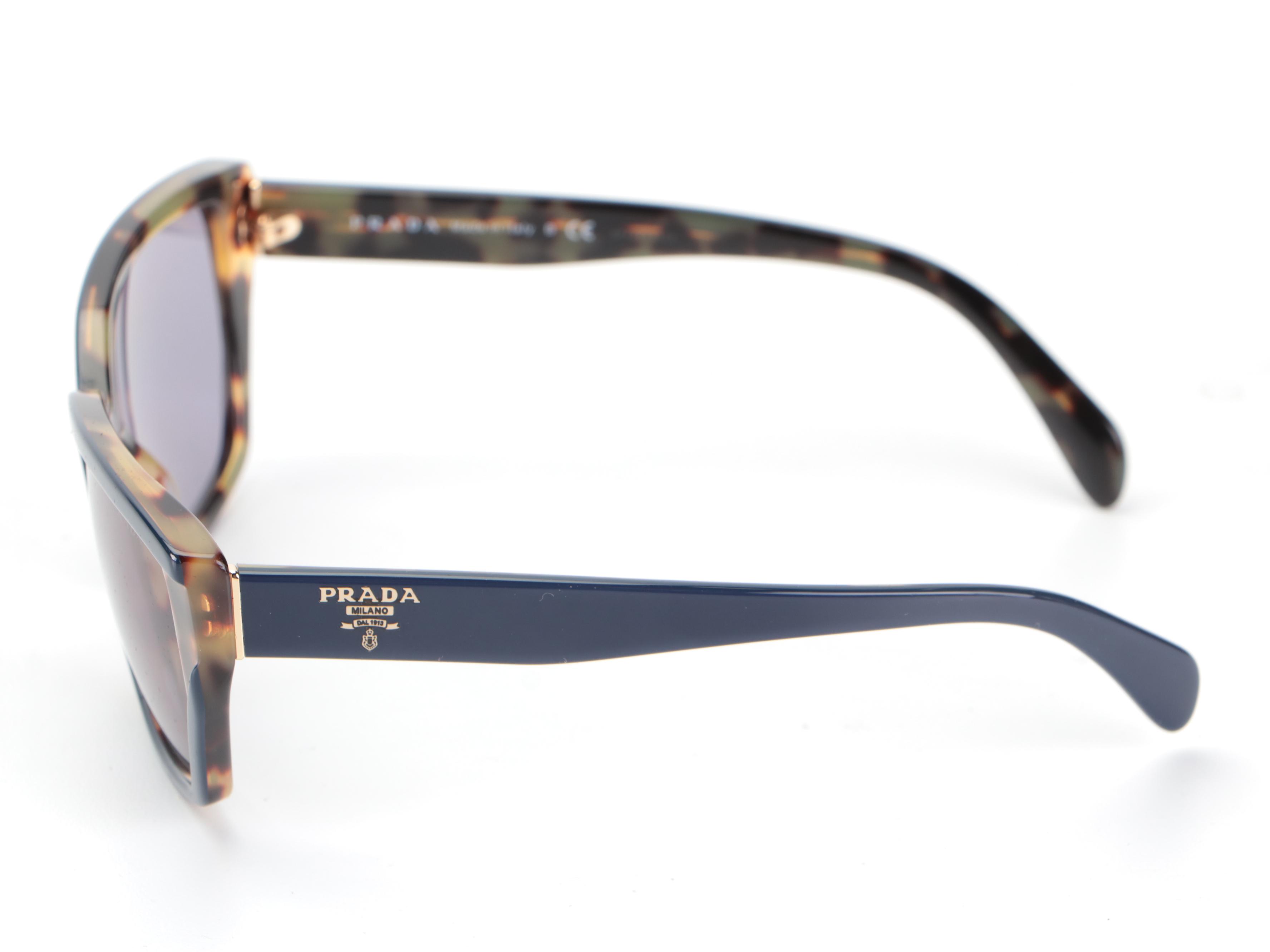 Prada SPR 15X Havana Sunglasses with Case and Box