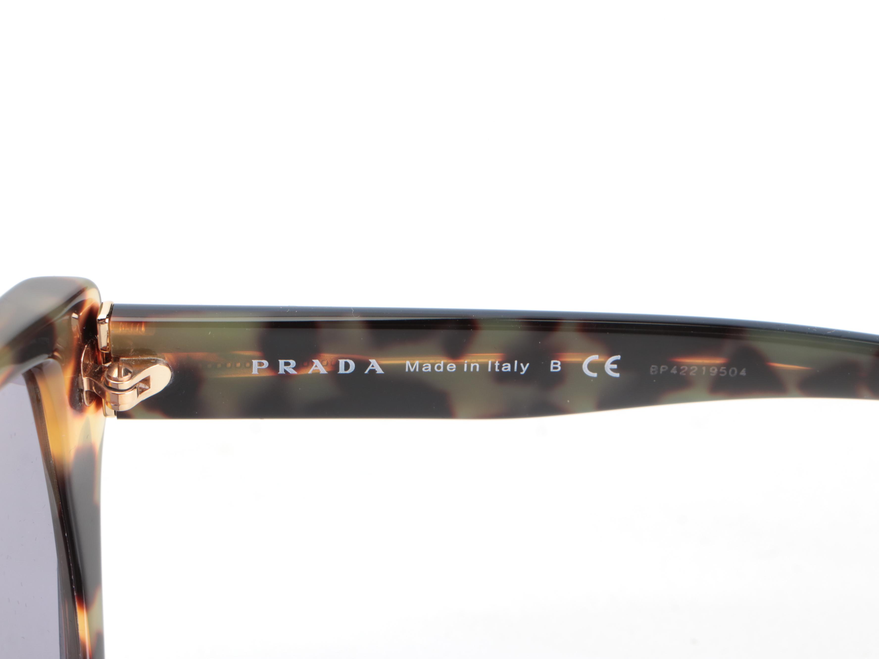 Prada SPR 15X Havana Sunglasses with Case and Box