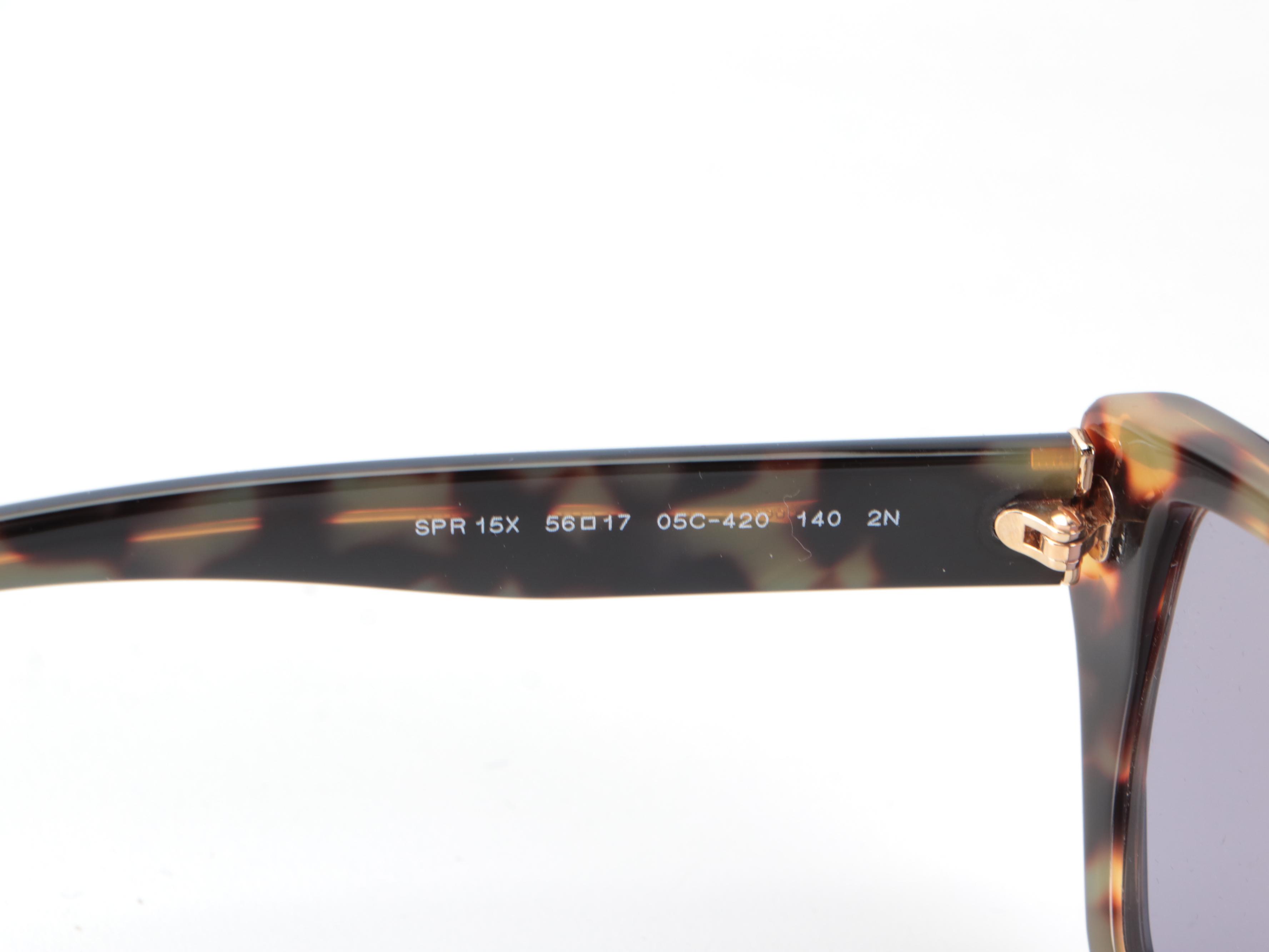 Prada SPR 15X Havana Sunglasses with Case and Box