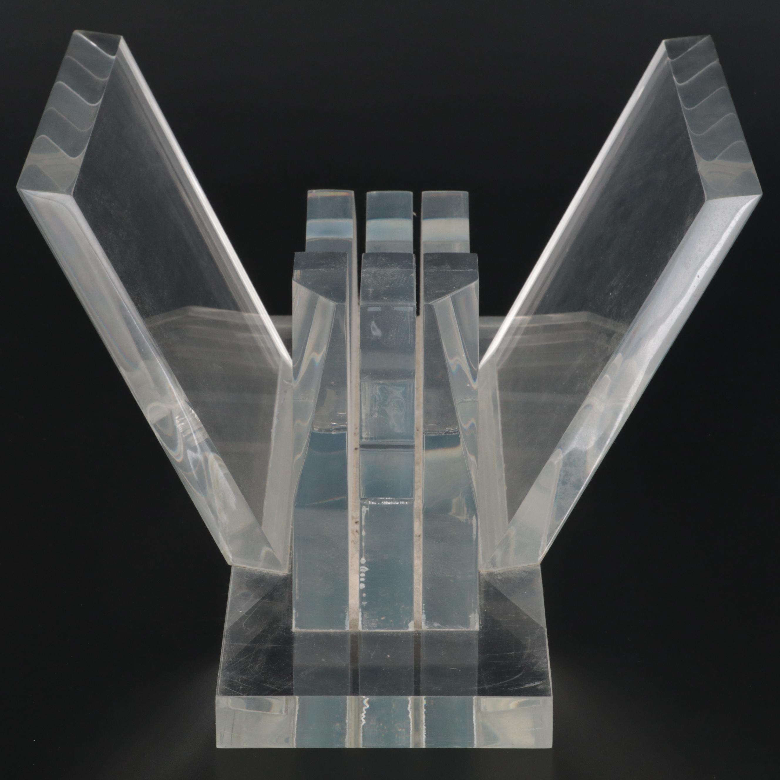 Modernist Acrylic Sphinx Sculpture, 1978