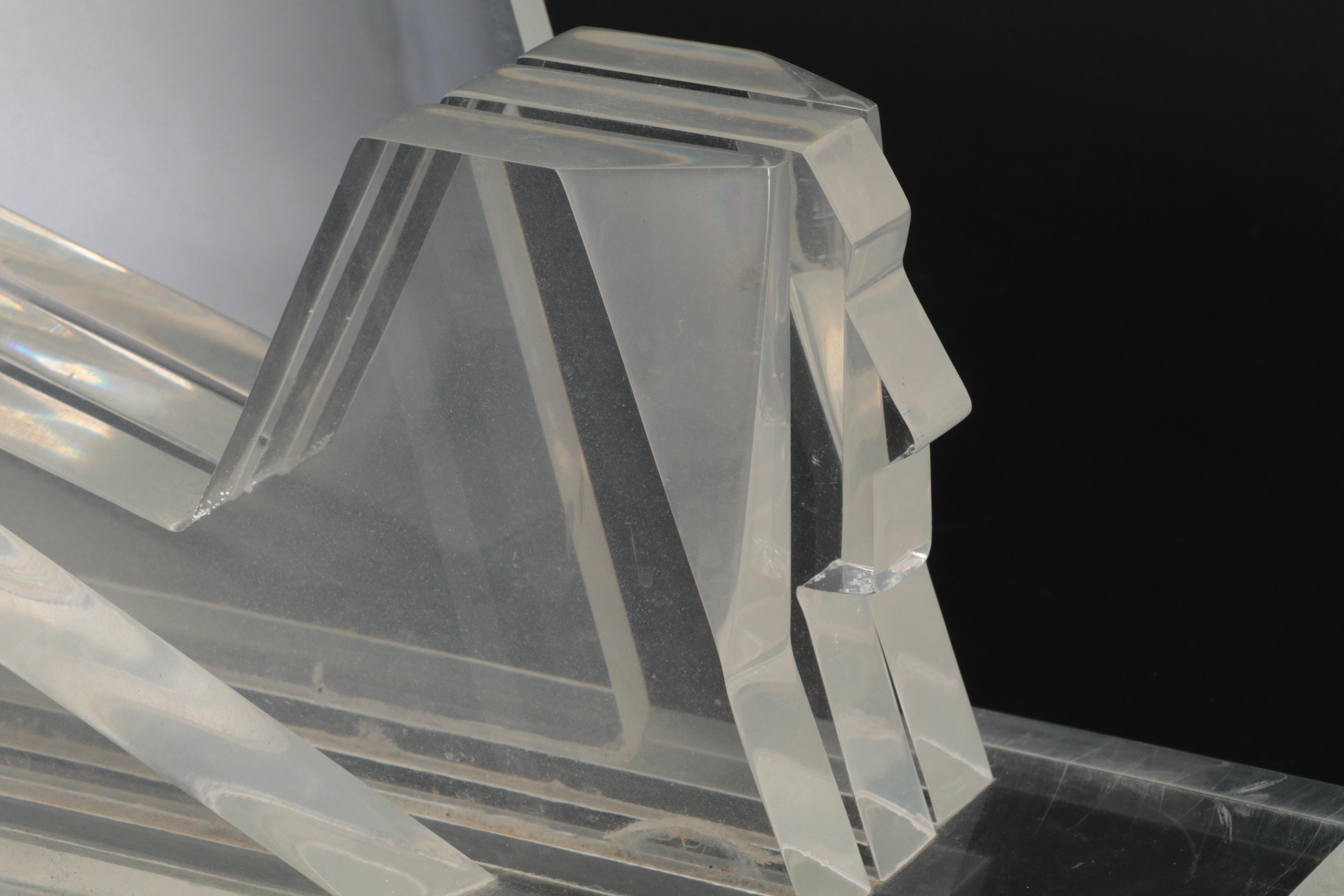 Modernist Acrylic Sphinx Sculpture, 1978