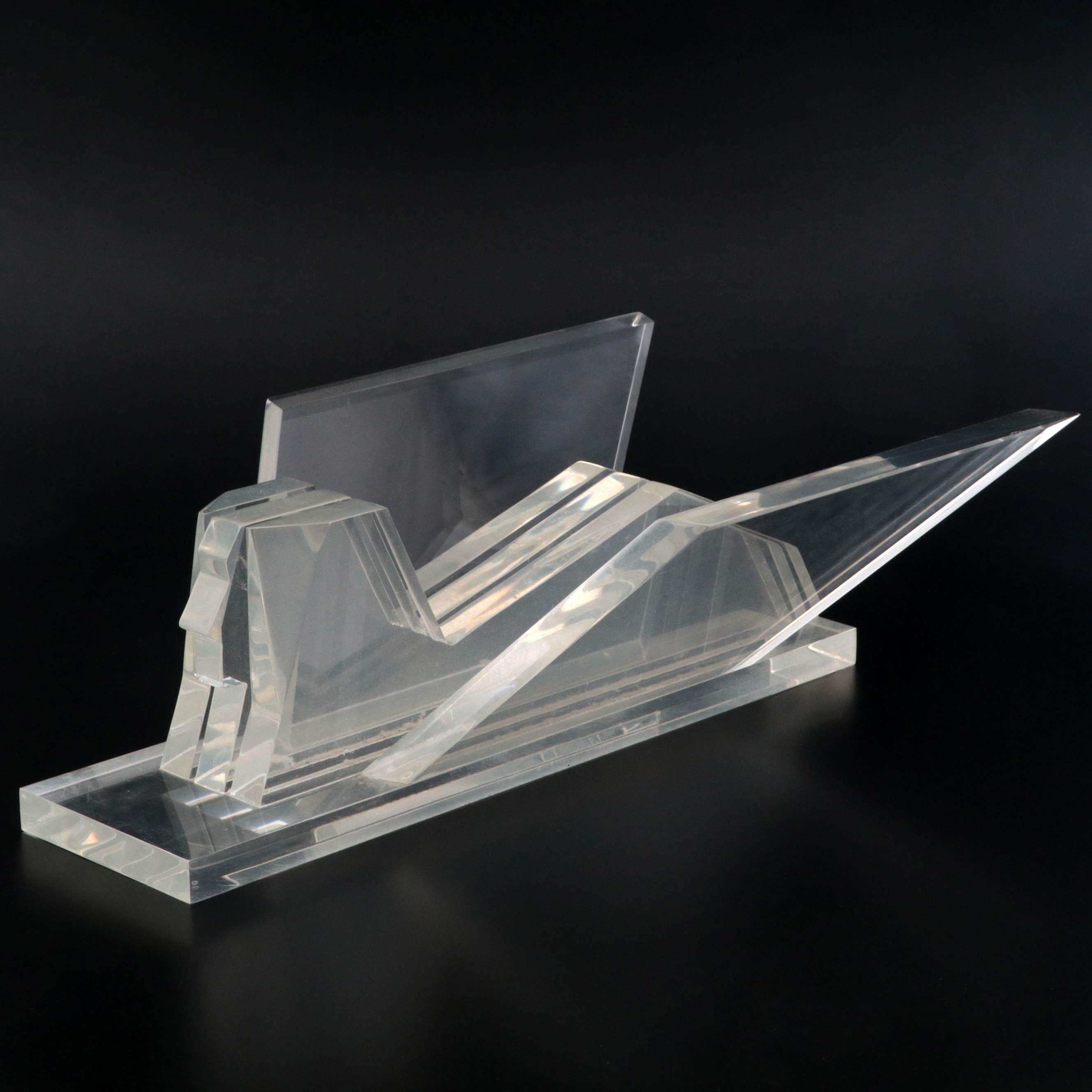 Modernist Acrylic Sphinx Sculpture, 1978