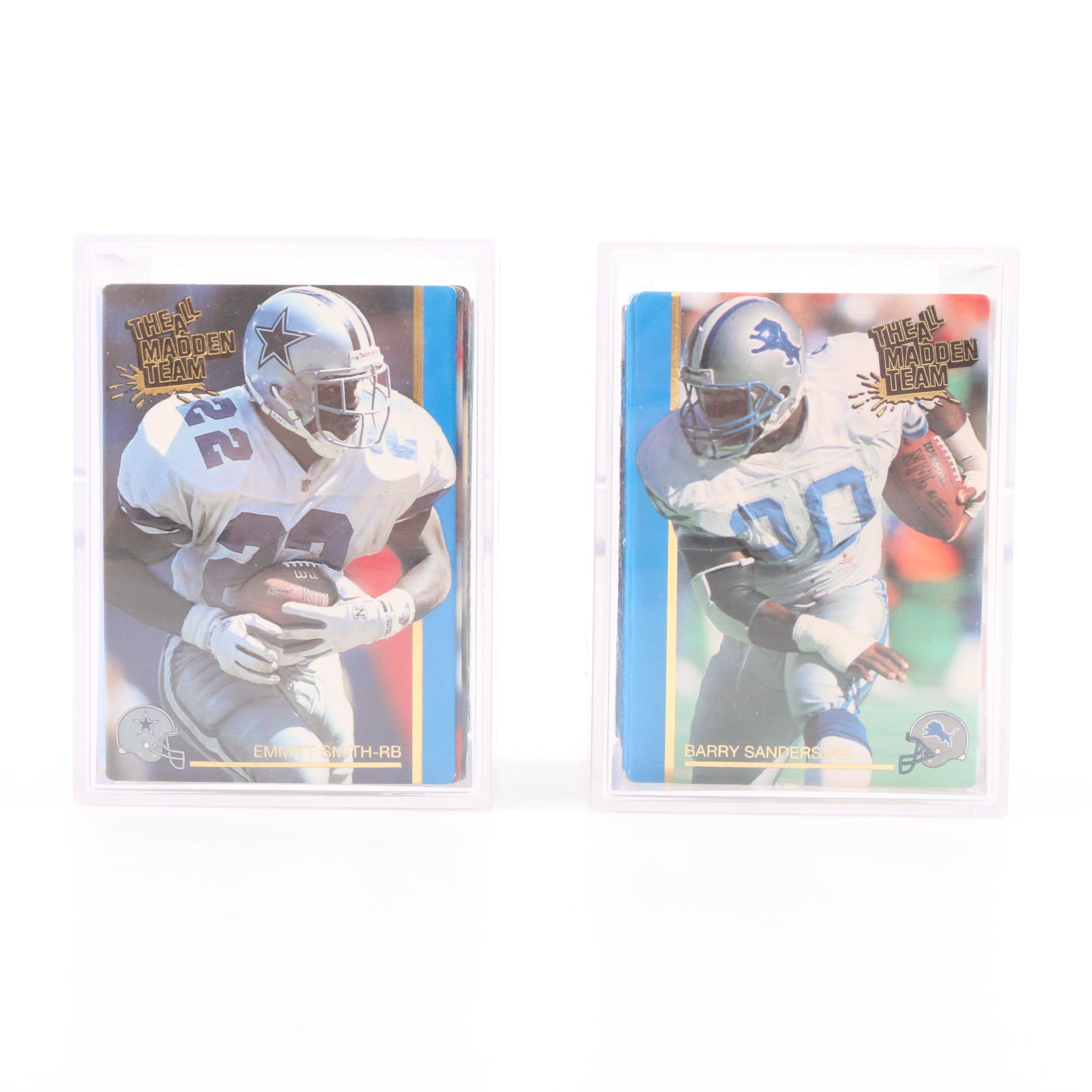 1990s NFL Trading Cards Including "All Madden Team", Rookie Cards, and More
