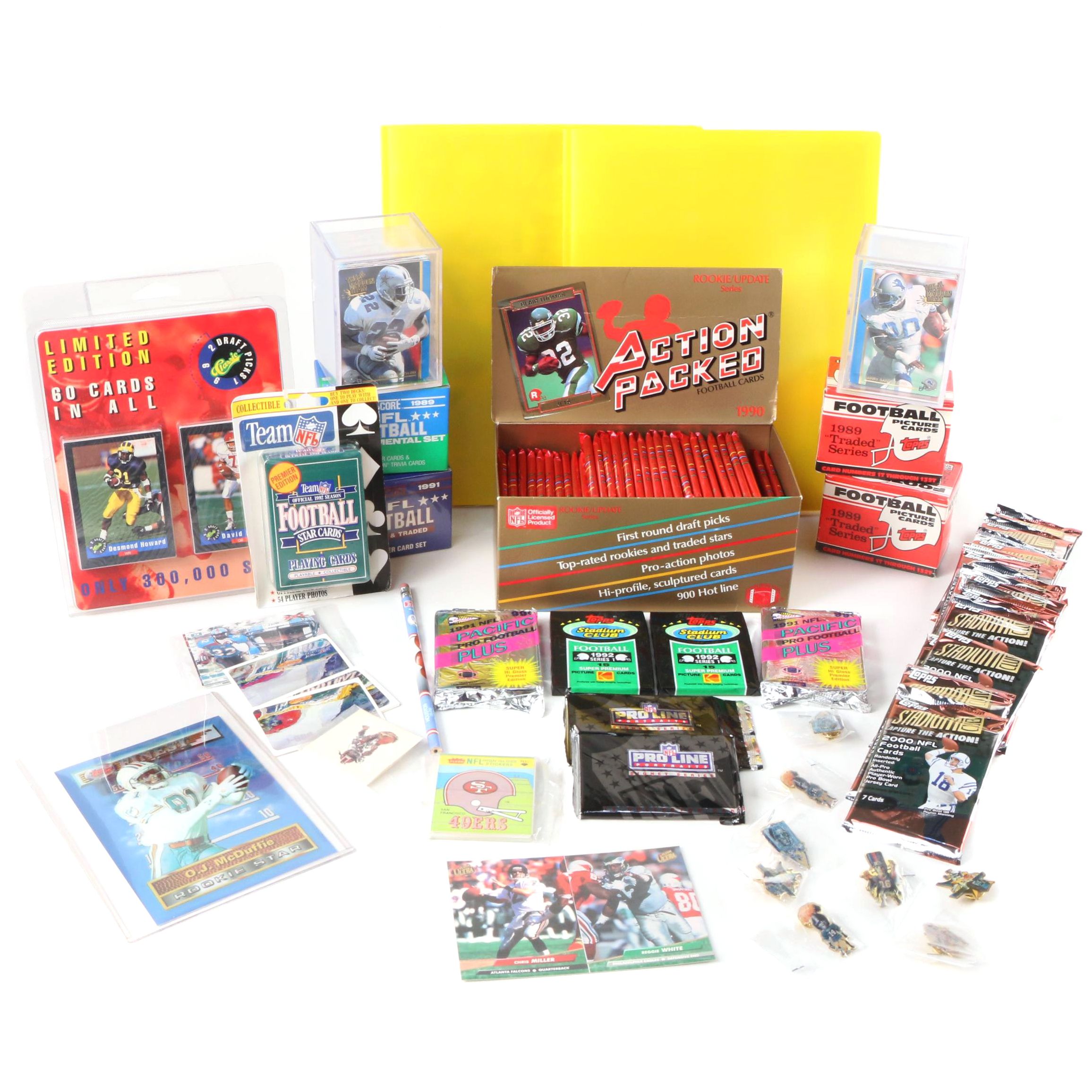 1990s NFL Trading Cards Including "All Madden Team", Rookie Cards, and More