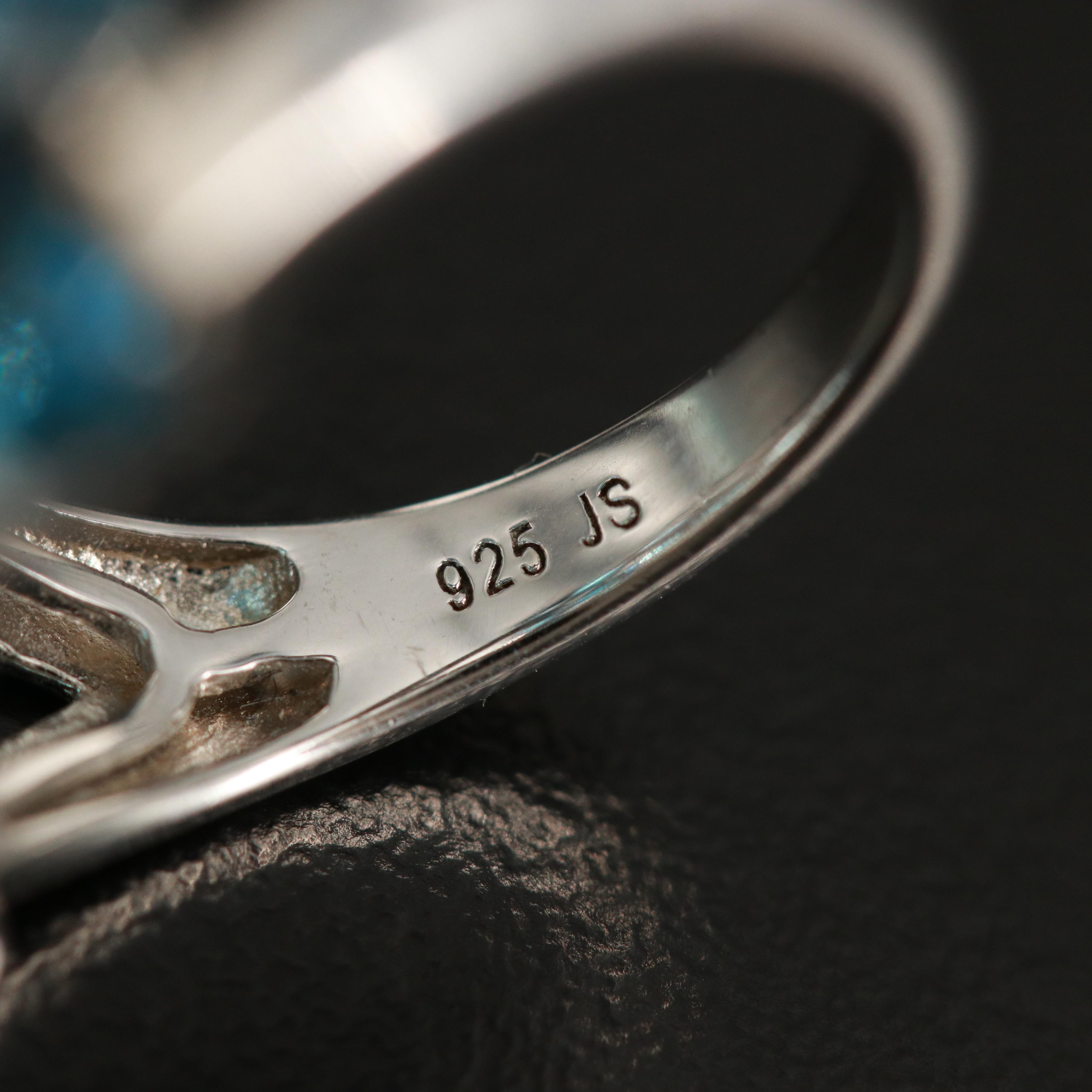 Sterling London Blue Multi-Row Ring