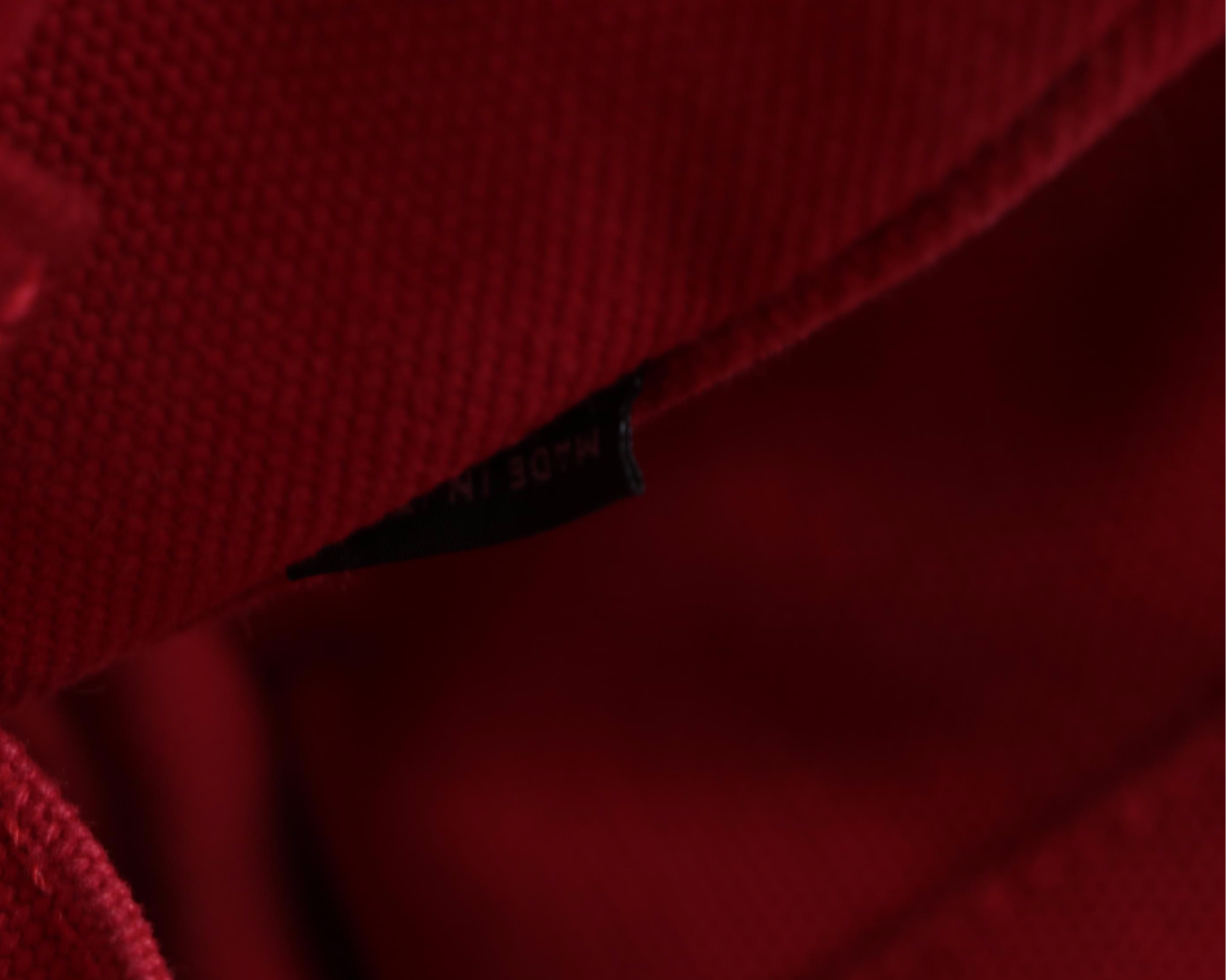 Prada Rosso Canapa Canvas Tote Bag