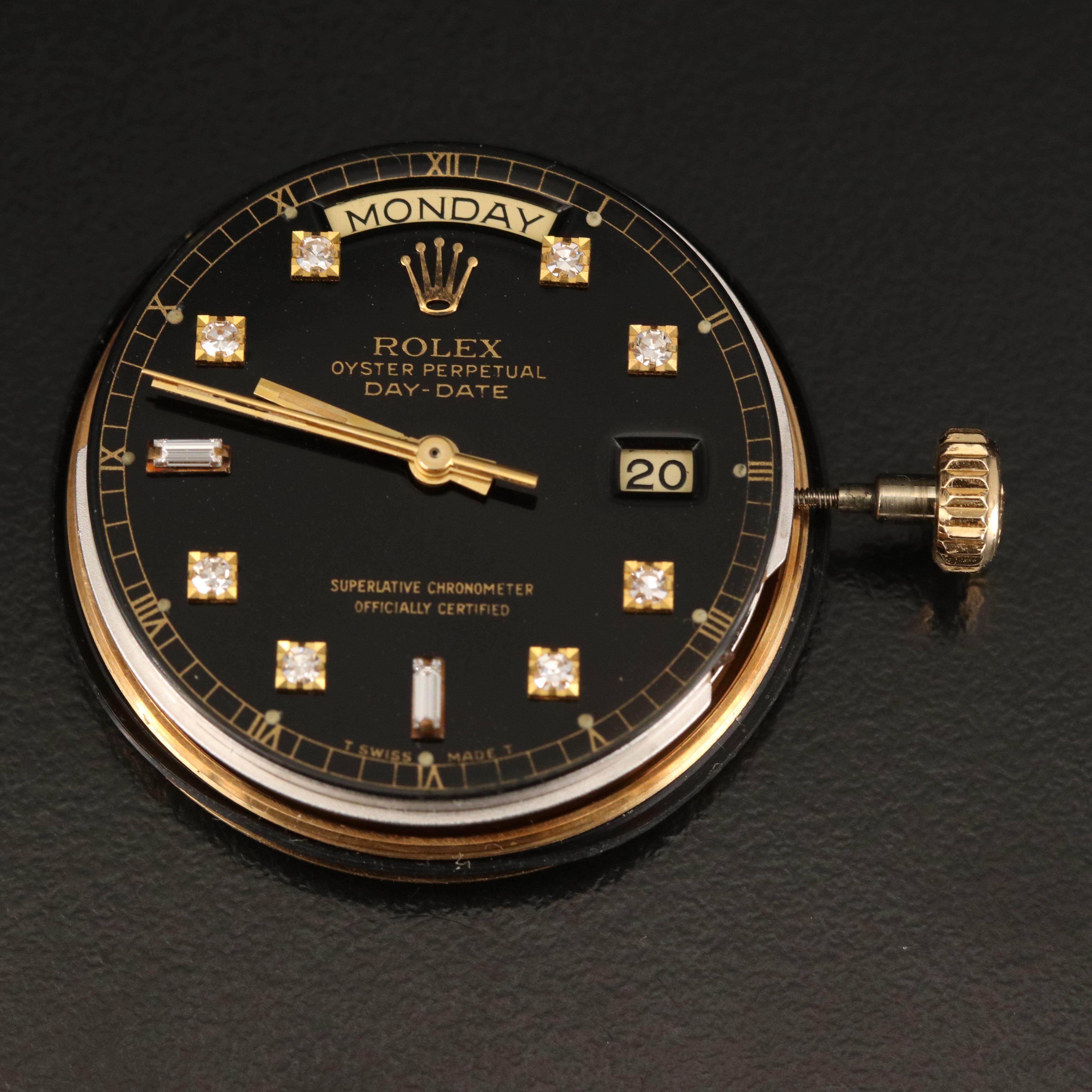 1979 Rolex 18K President Day-Date Diamond Dial Watch