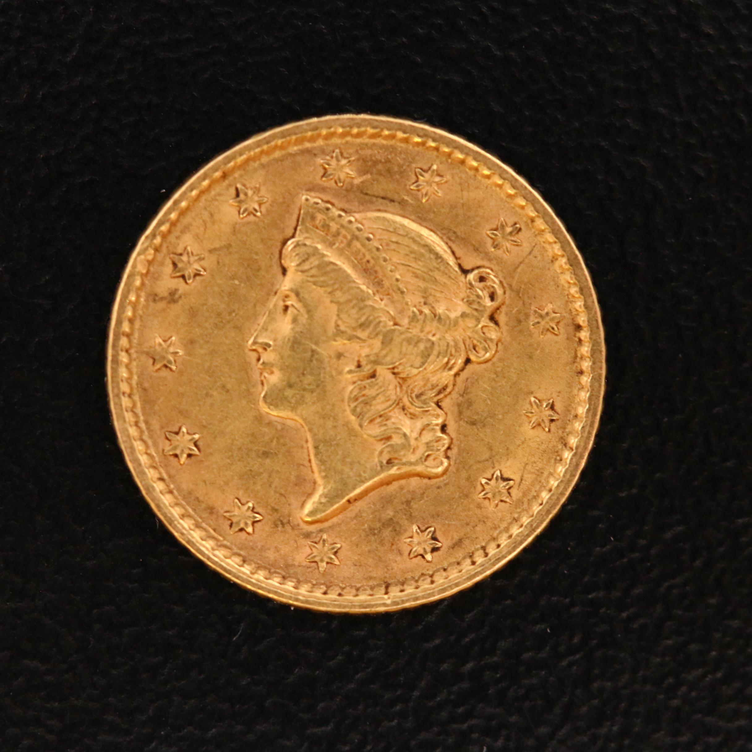 1852 Liberty Head $1 Gold Coin