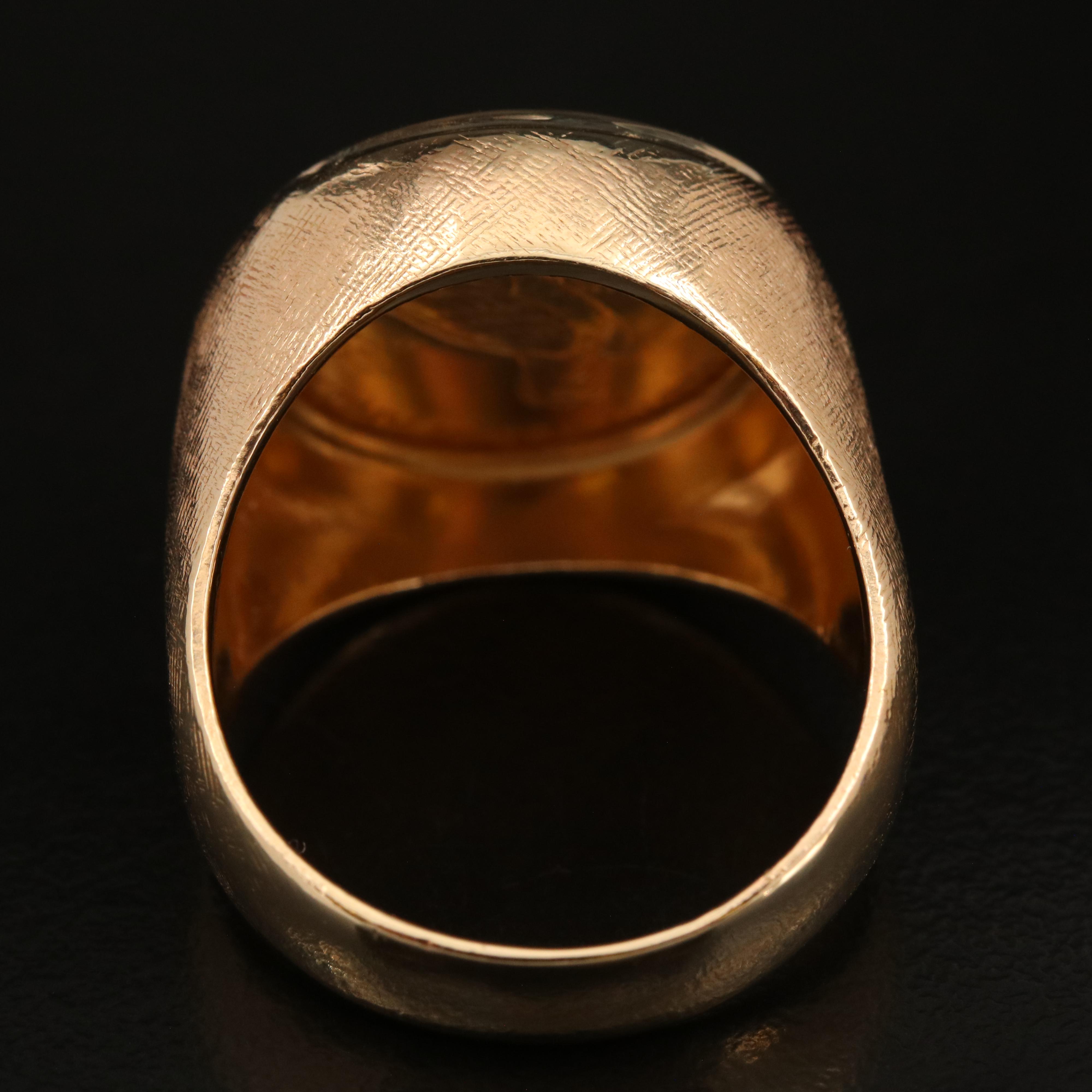 1915 Indian Head $2 1/2 Gold Coin in 14K Signet Ring Setting