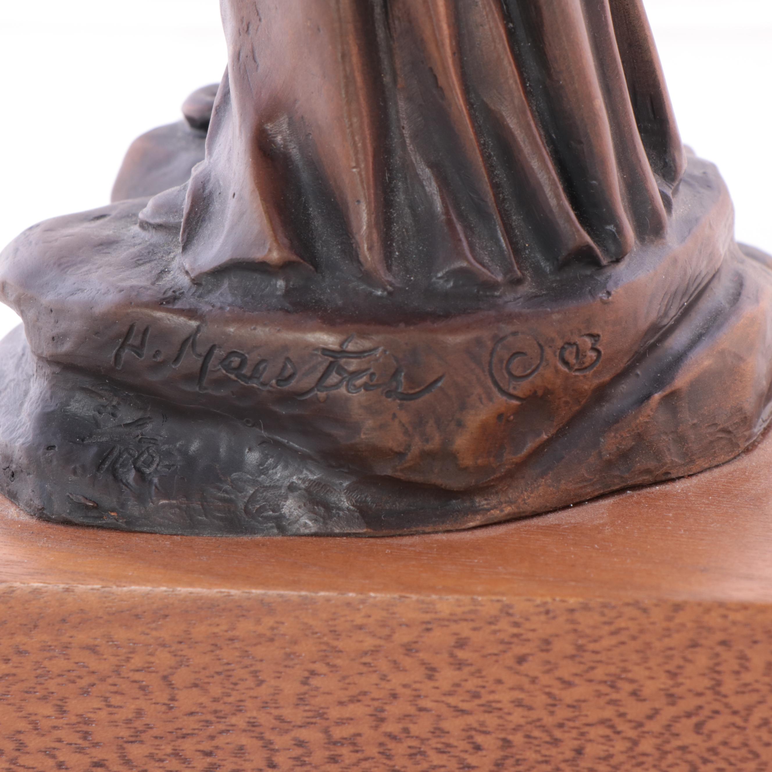 Huberto Maestas Bronze Sculpture of St. Patrick, 2003