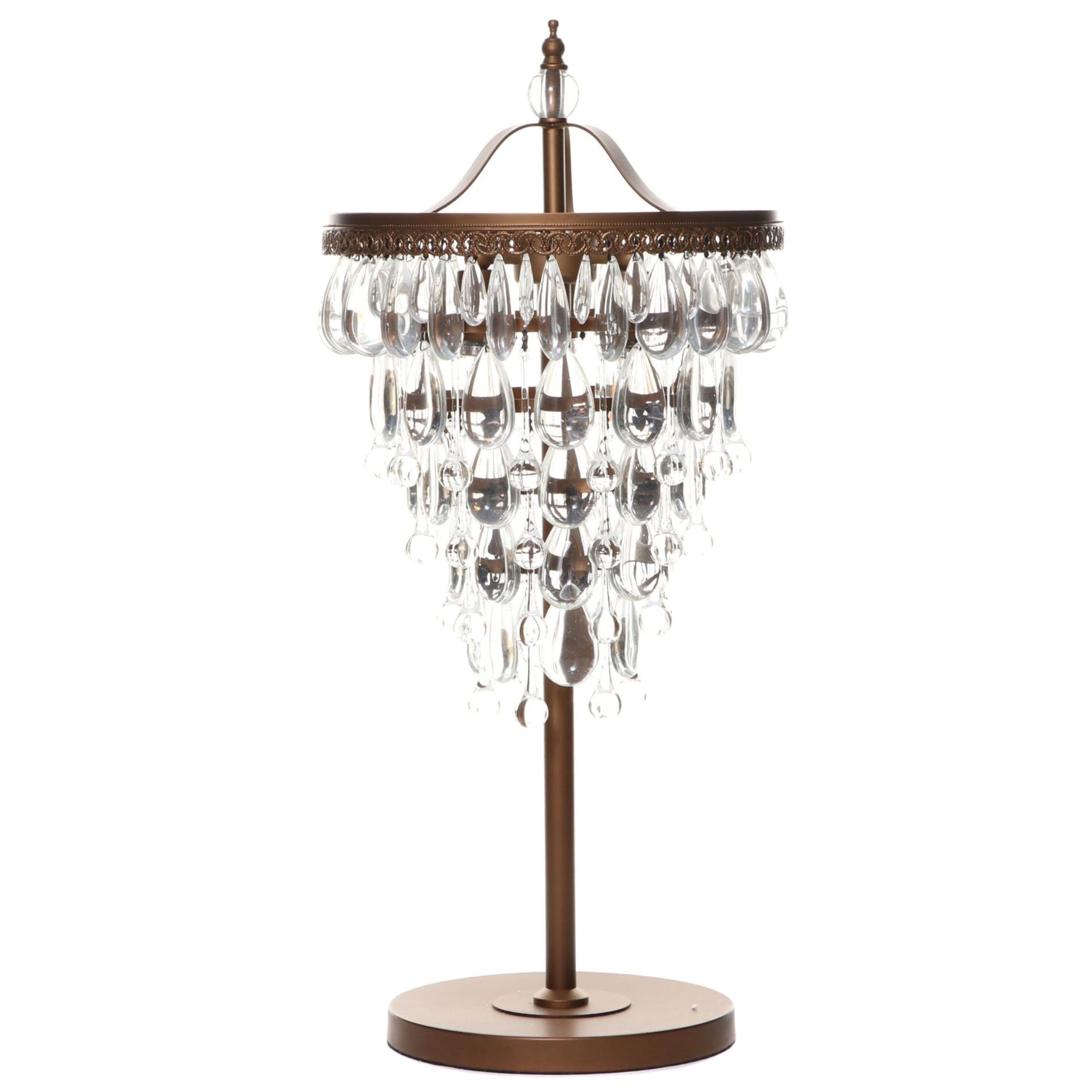 Arhaus Furniture Anabella Teardrop Crystal Prisms Table Lamp