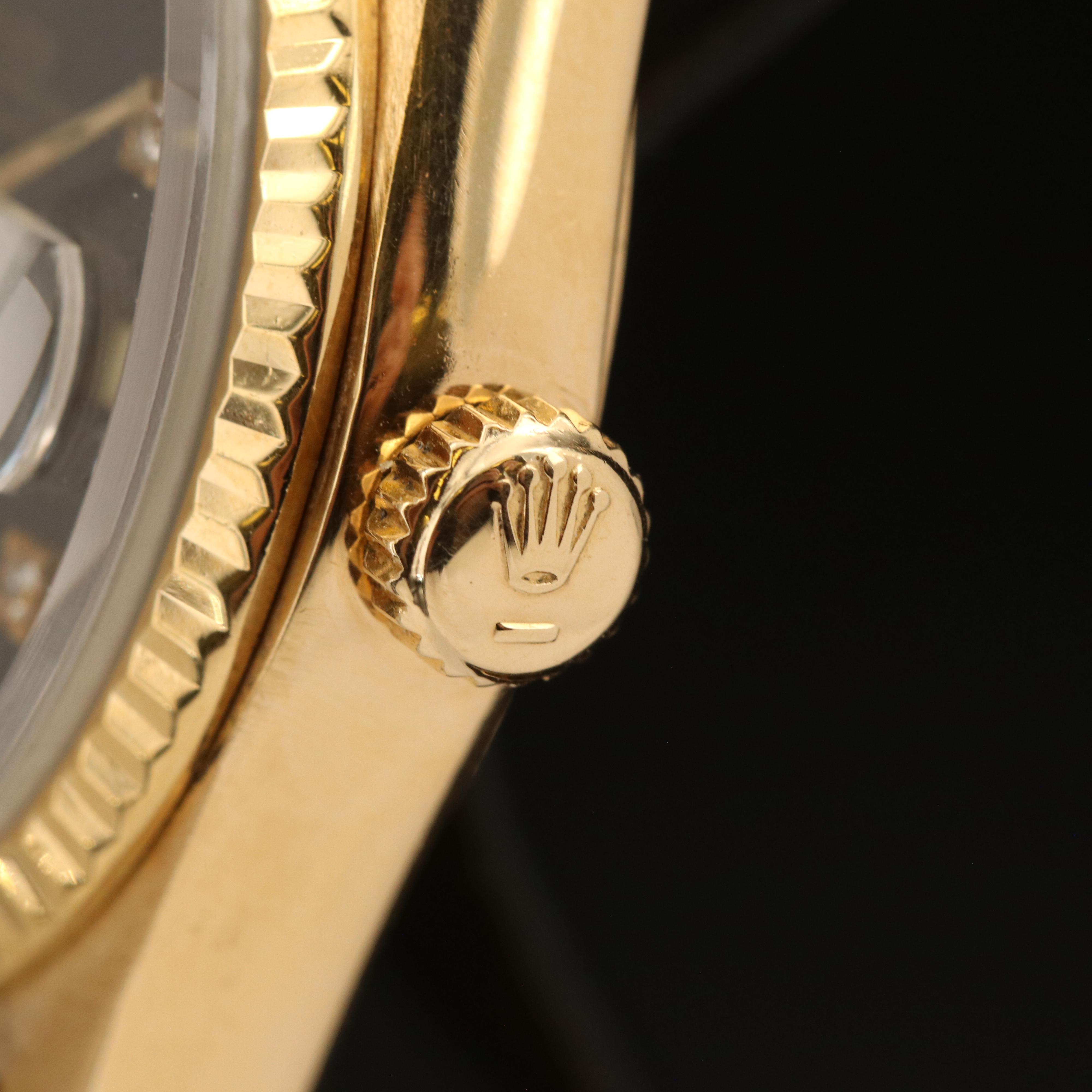 1979 Rolex 18K President Day-Date Diamond Dial Watch