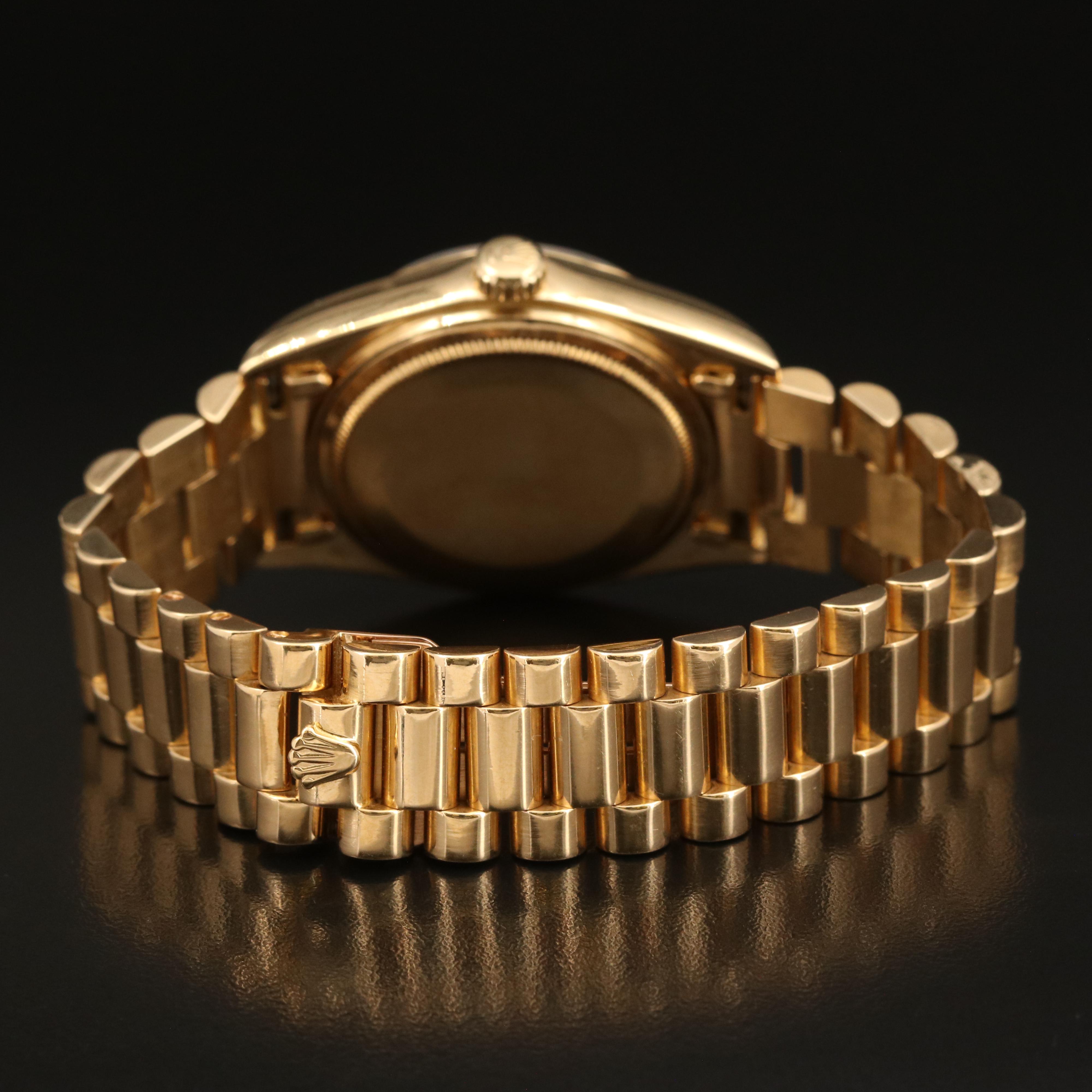 1979 Rolex 18K President Day-Date Diamond Dial Watch