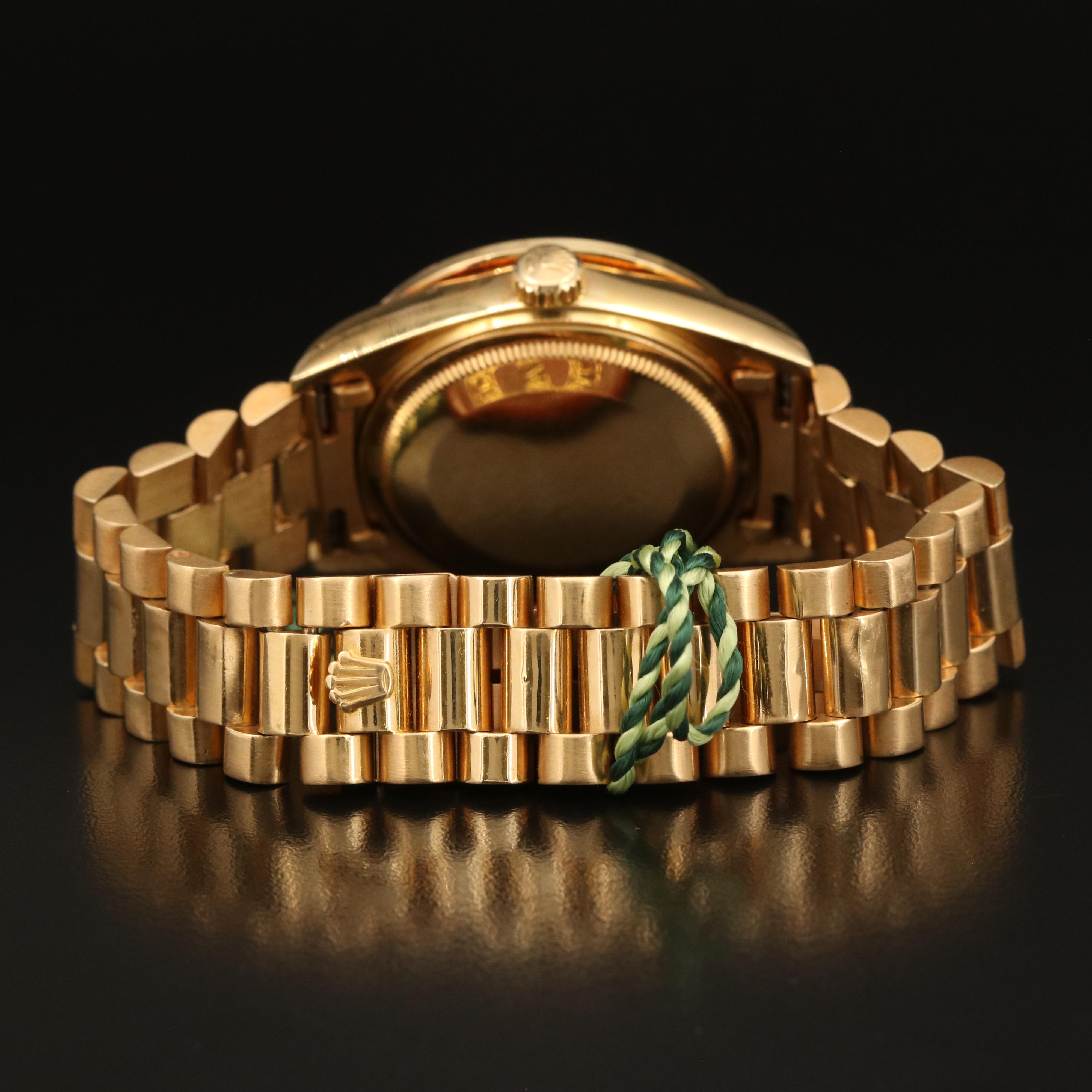 1984 Rolex Day-Date President 1.33 CTW Diamond Dial and Bezel Watch