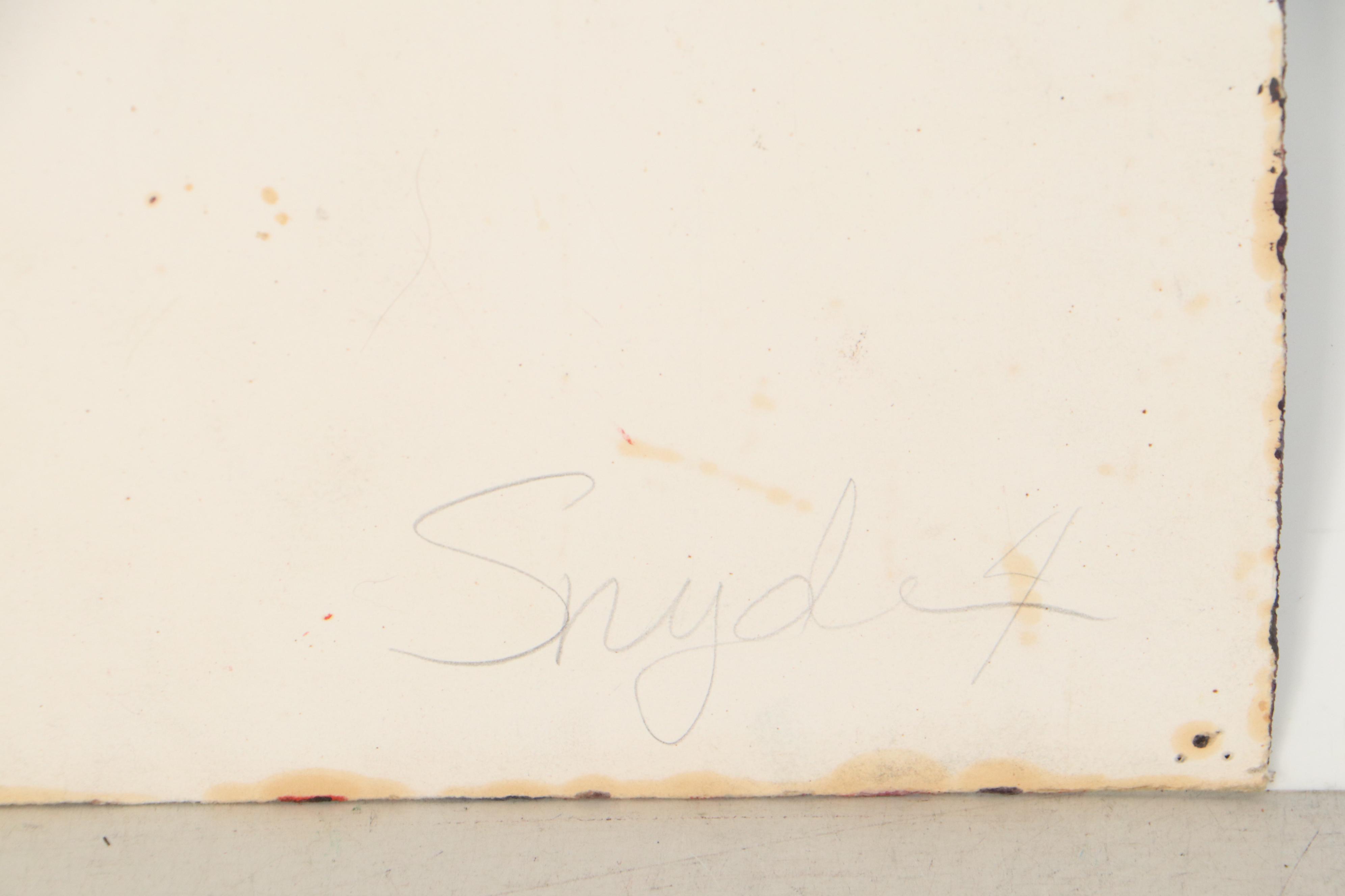 Richard Snyder Abstract Street Scene Oil Painting