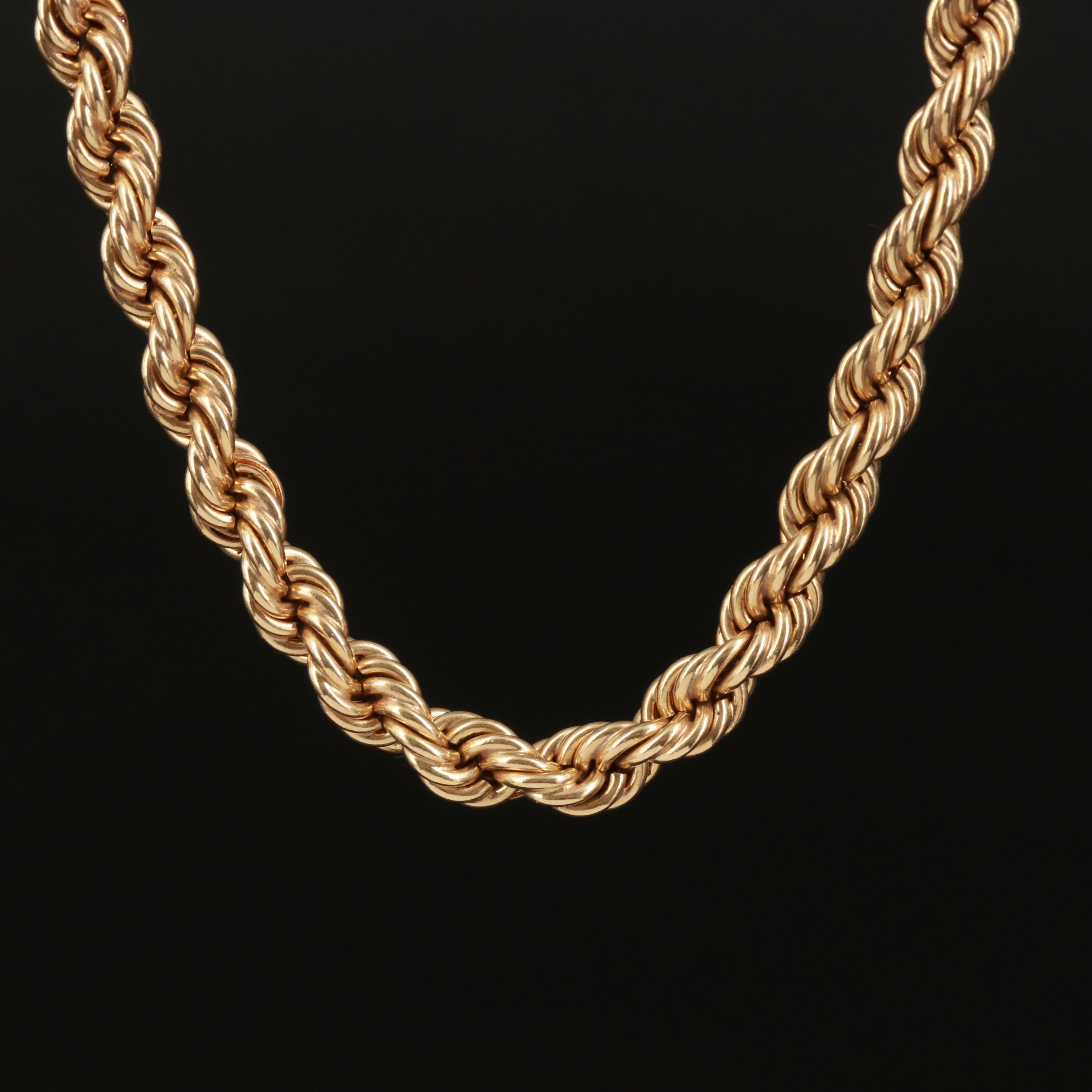 14K French Rope Chain Necklace