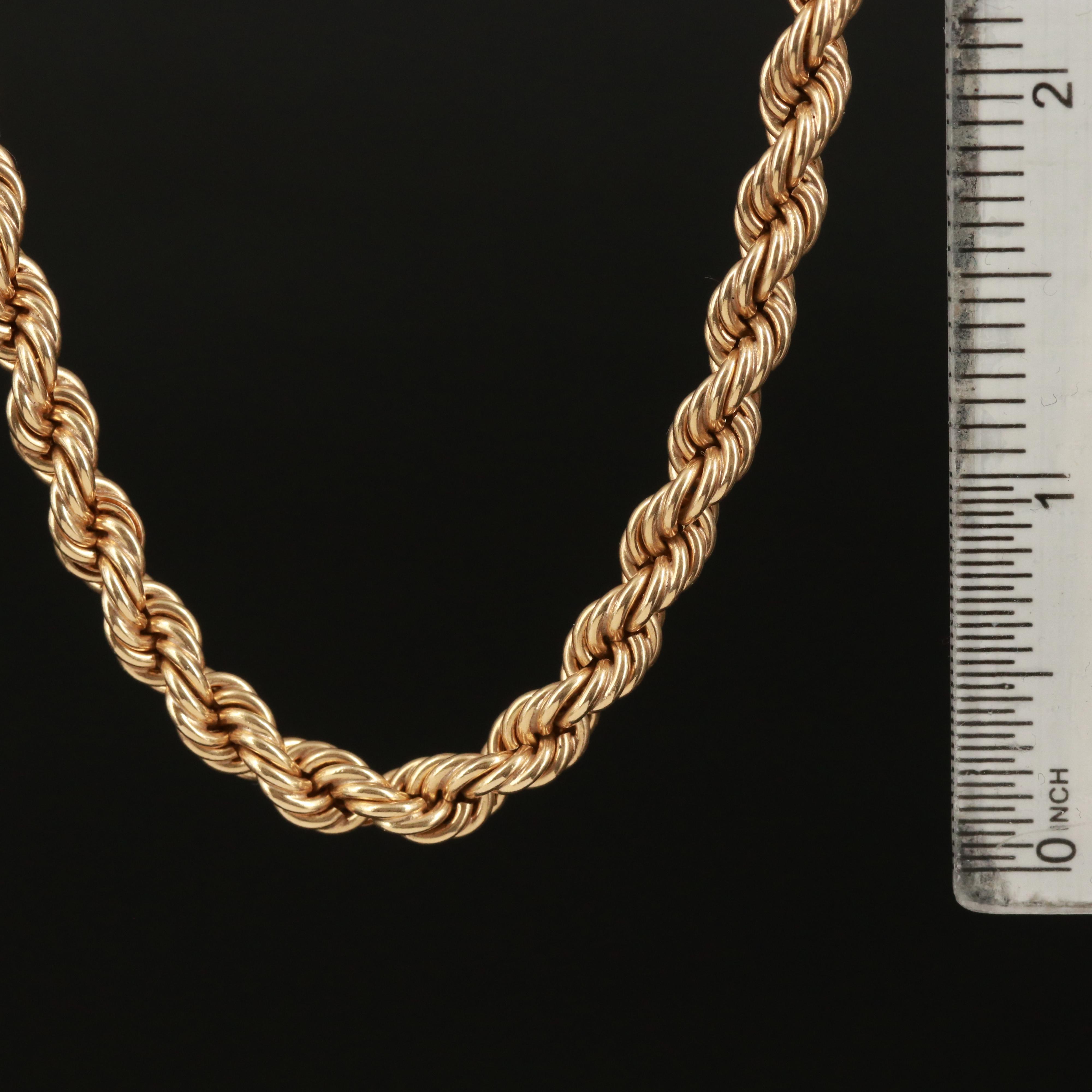 14K French Rope Chain Necklace