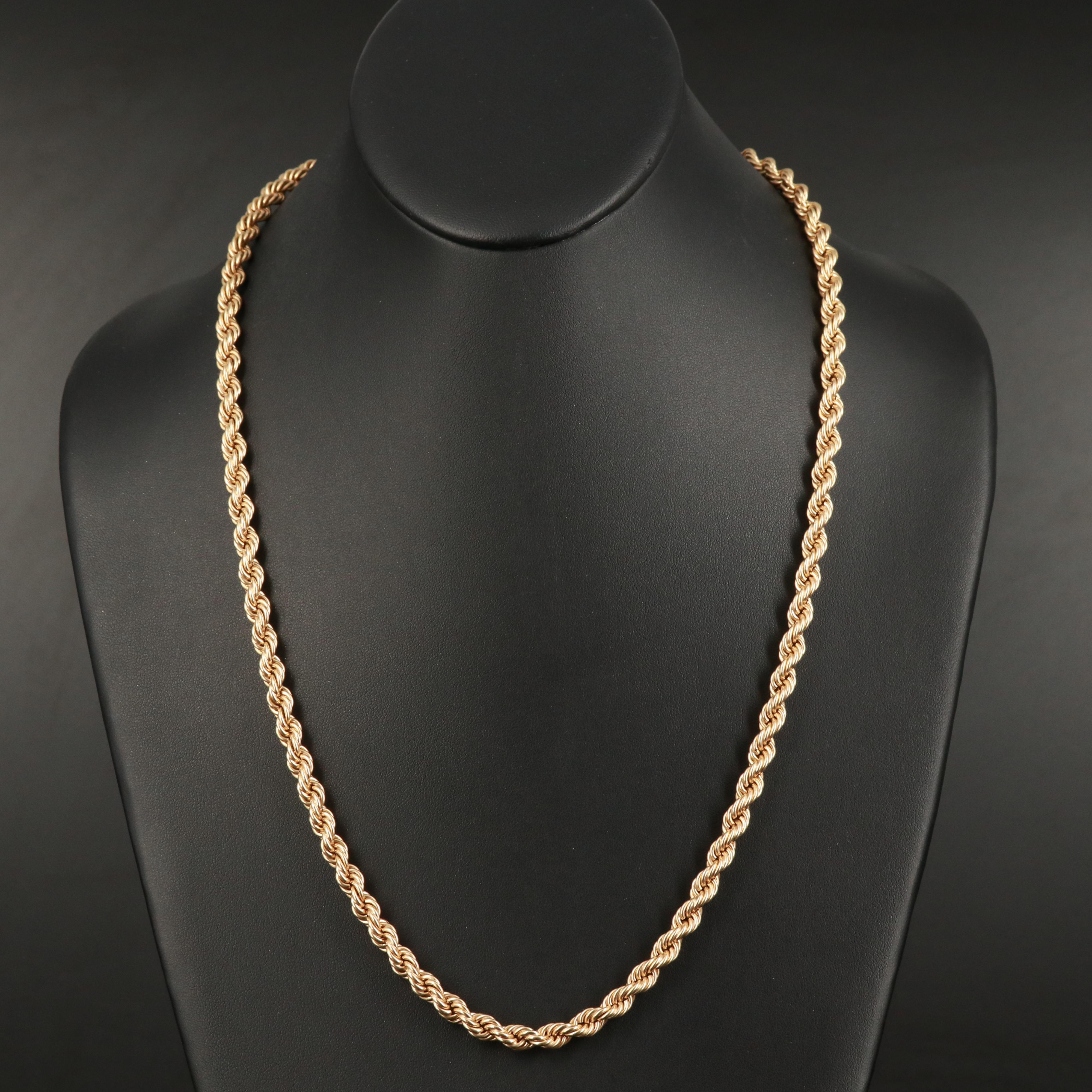 14K French Rope Chain Necklace