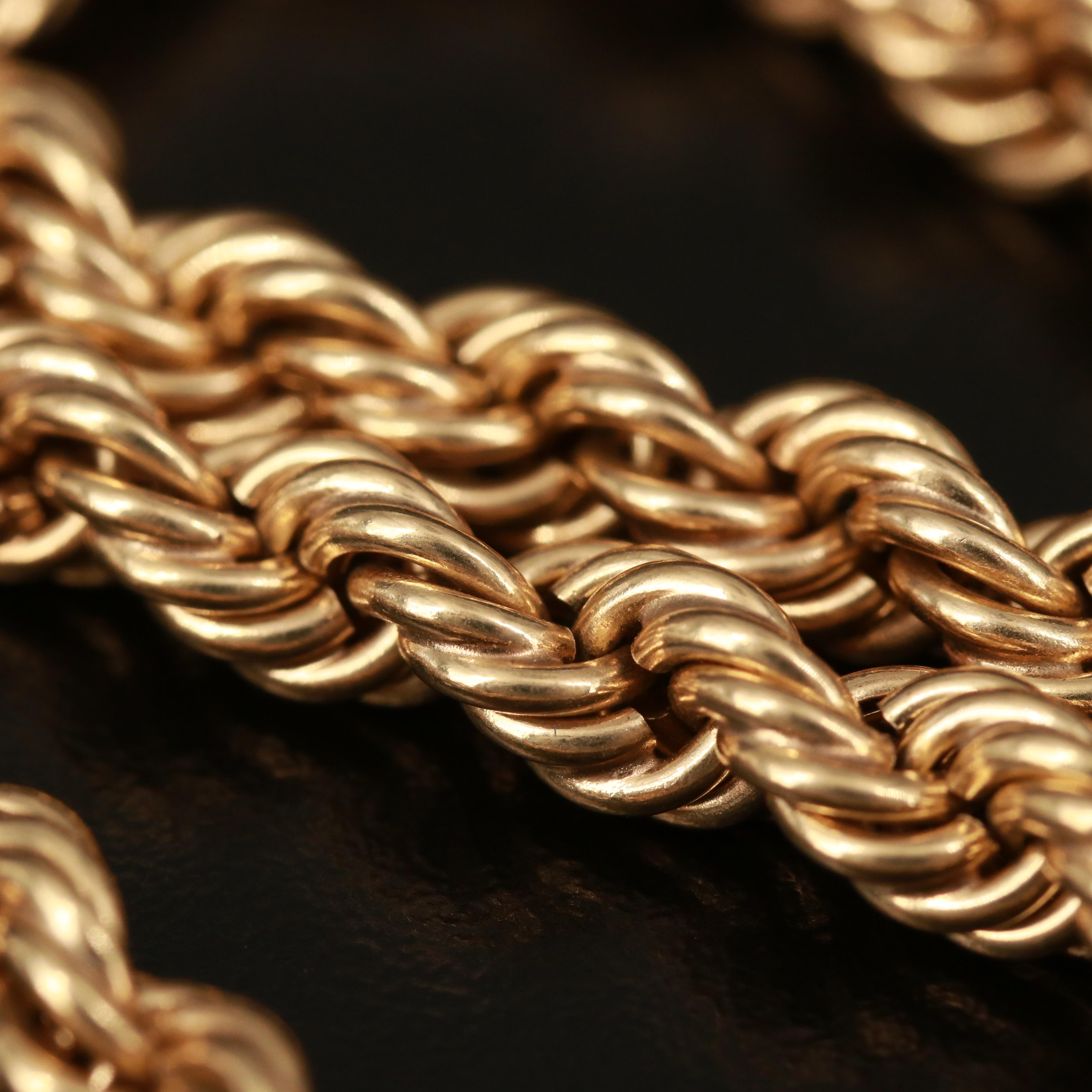 14K French Rope Chain Necklace