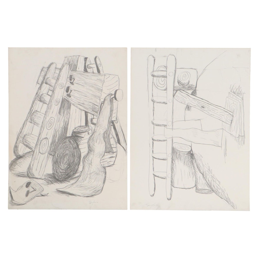 Richard Snyder Abstract Composition Drawings