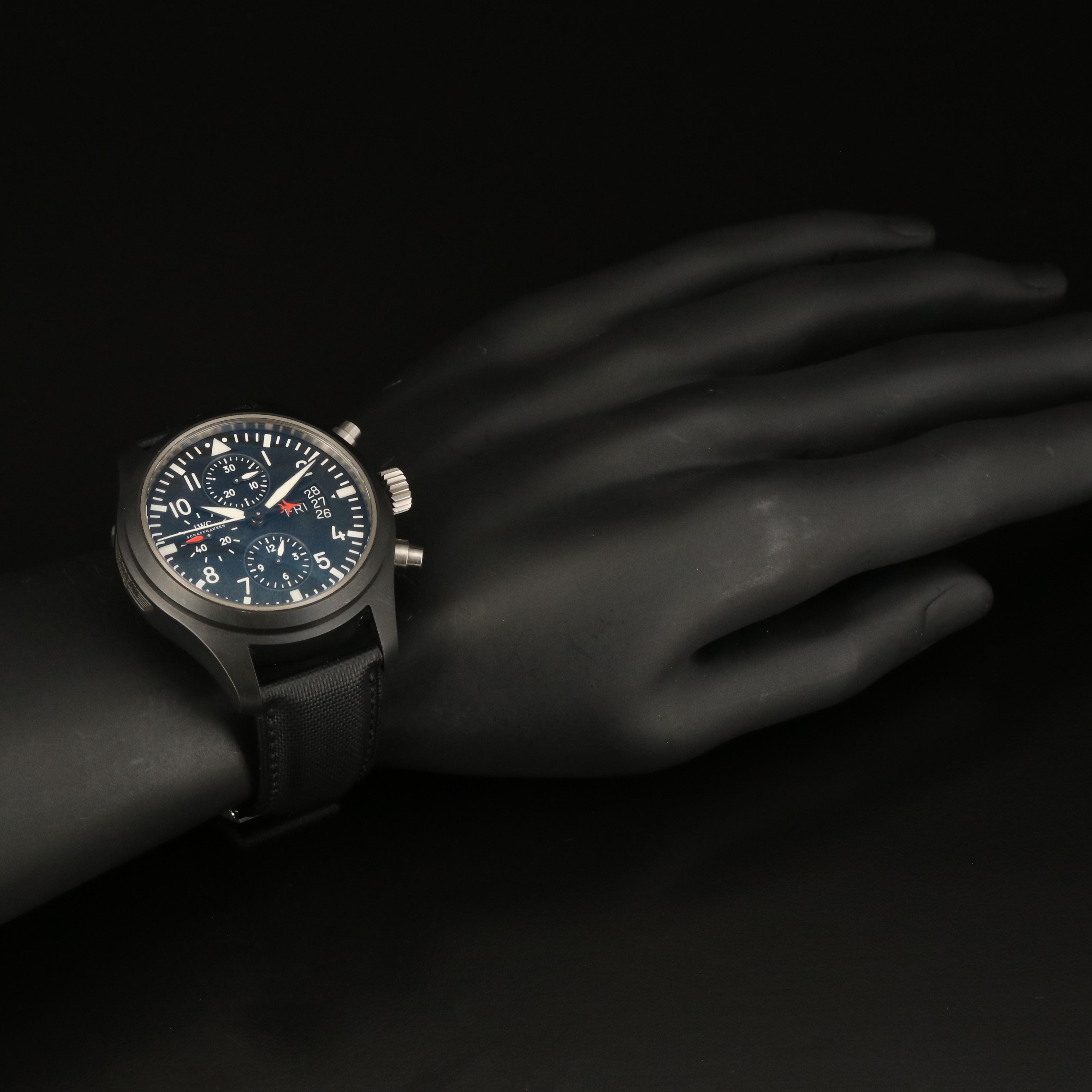 IWC Pilot's "Top Gun" Chronograph Black Ceramic 44mm Automatic Watch