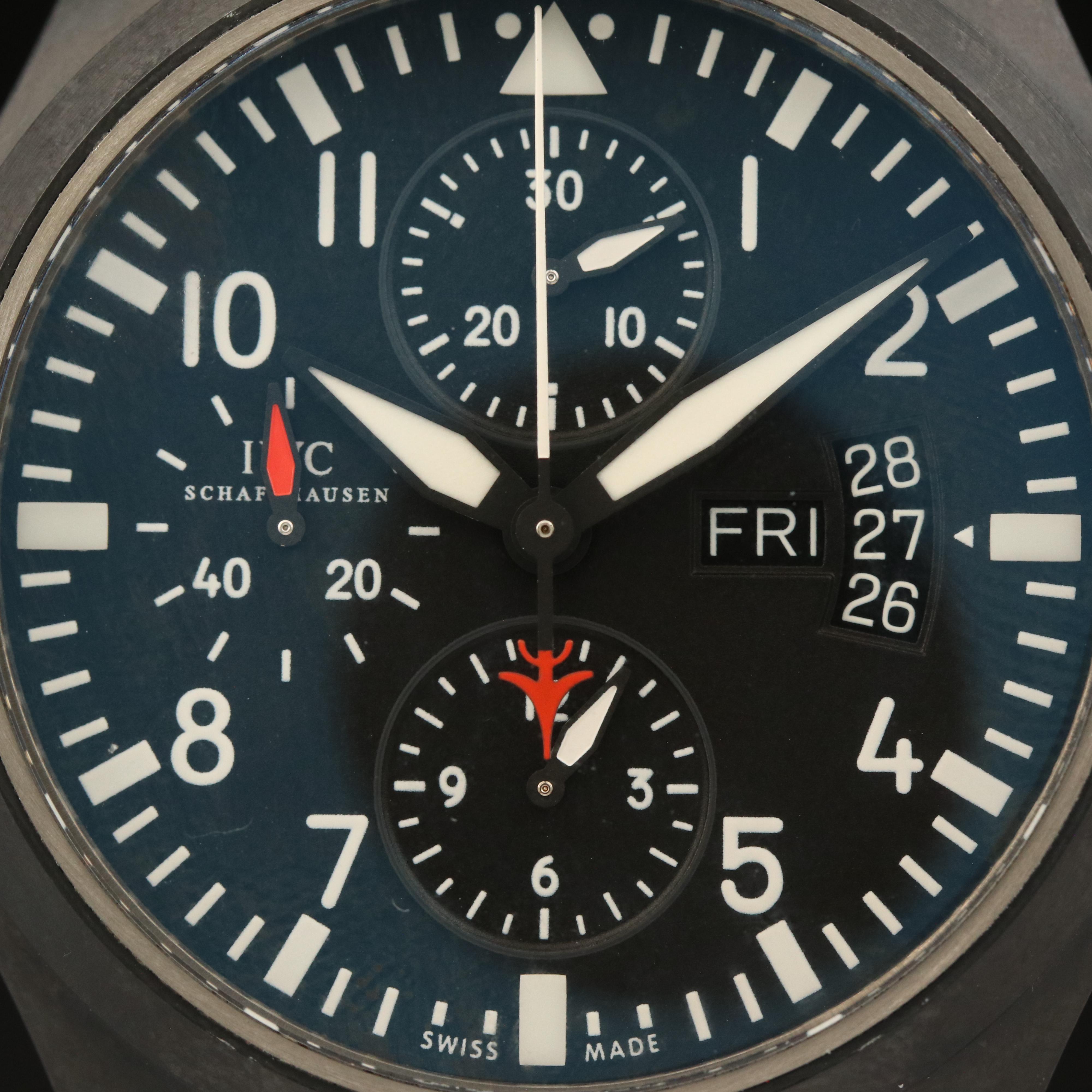 IWC Pilot's "Top Gun" Chronograph Black Ceramic 44mm Automatic Watch