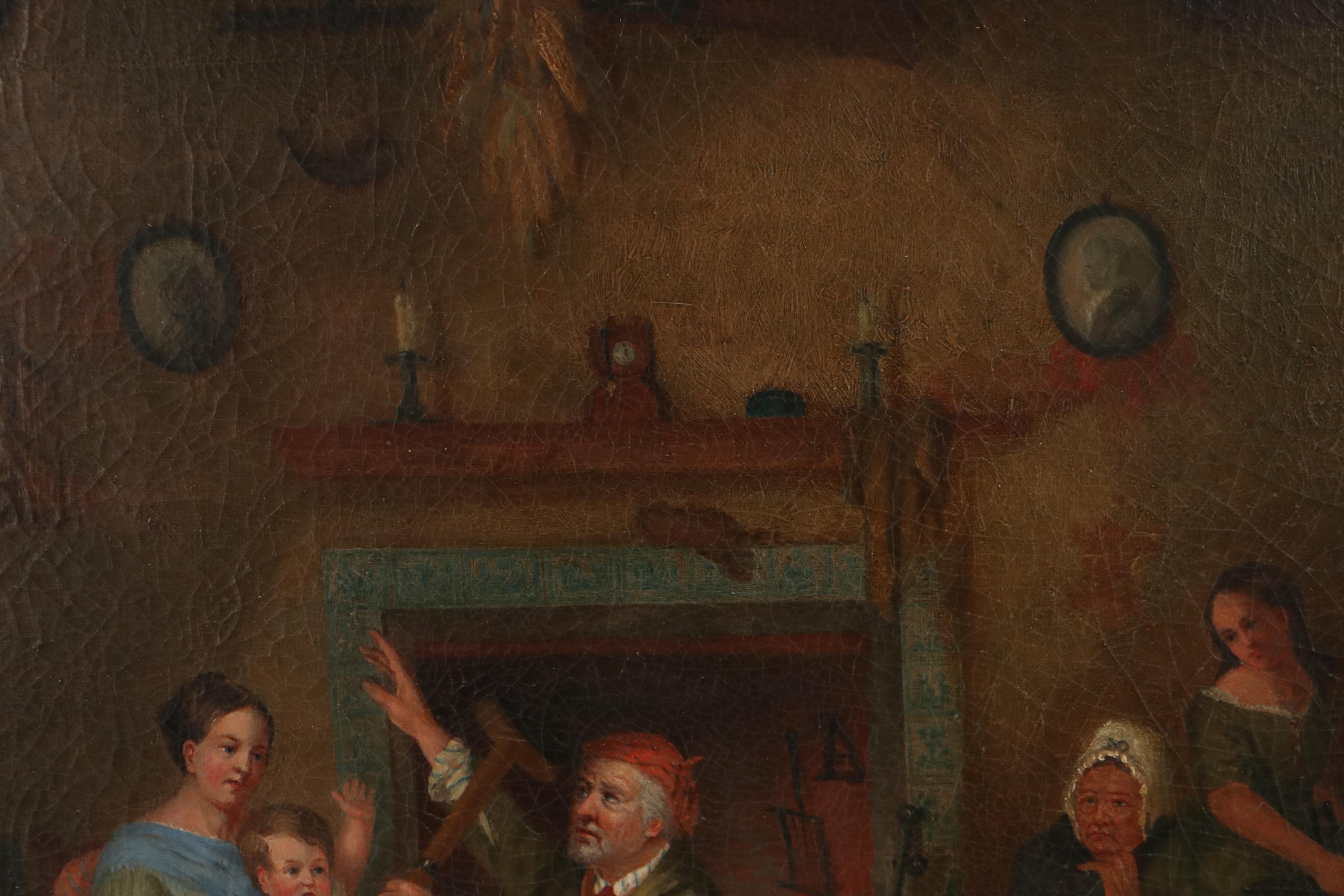 Joseph Ropes Oil Painting "The Old Soldier Relates His Efforts," 1849