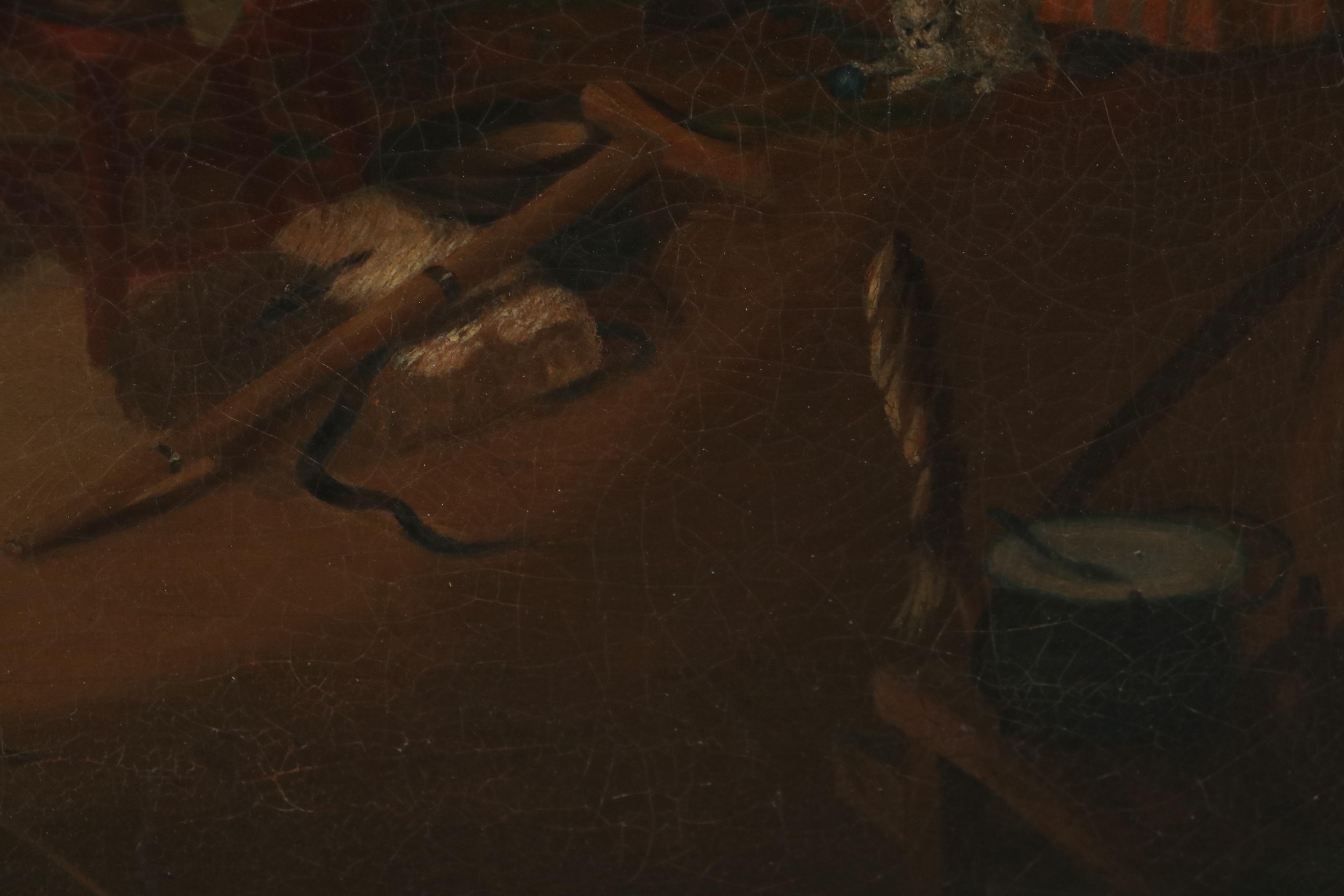 Joseph Ropes Oil Painting "The Old Soldier Relates His Efforts," 1849