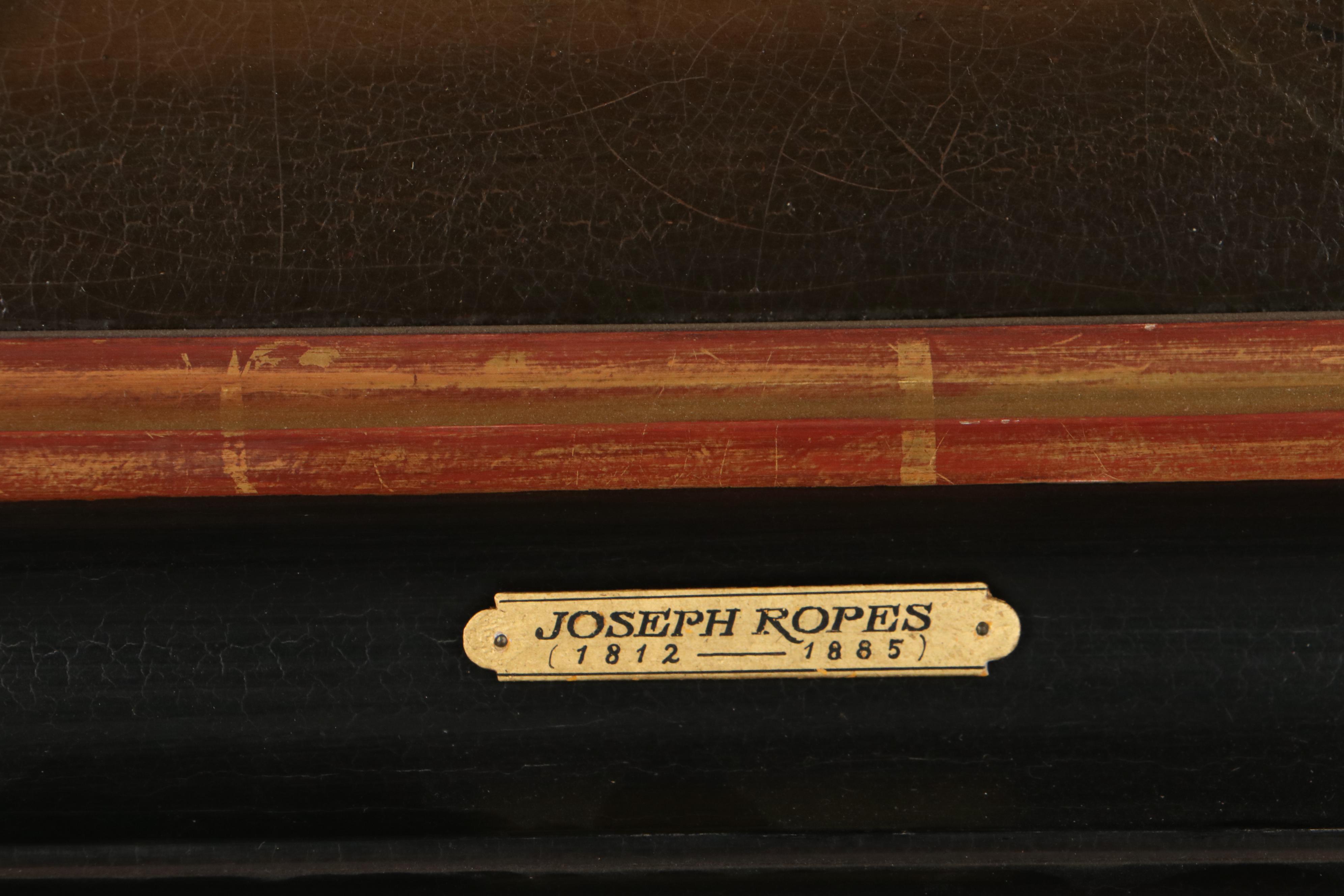 Joseph Ropes Oil Painting "The Old Soldier Relates His Efforts," 1849