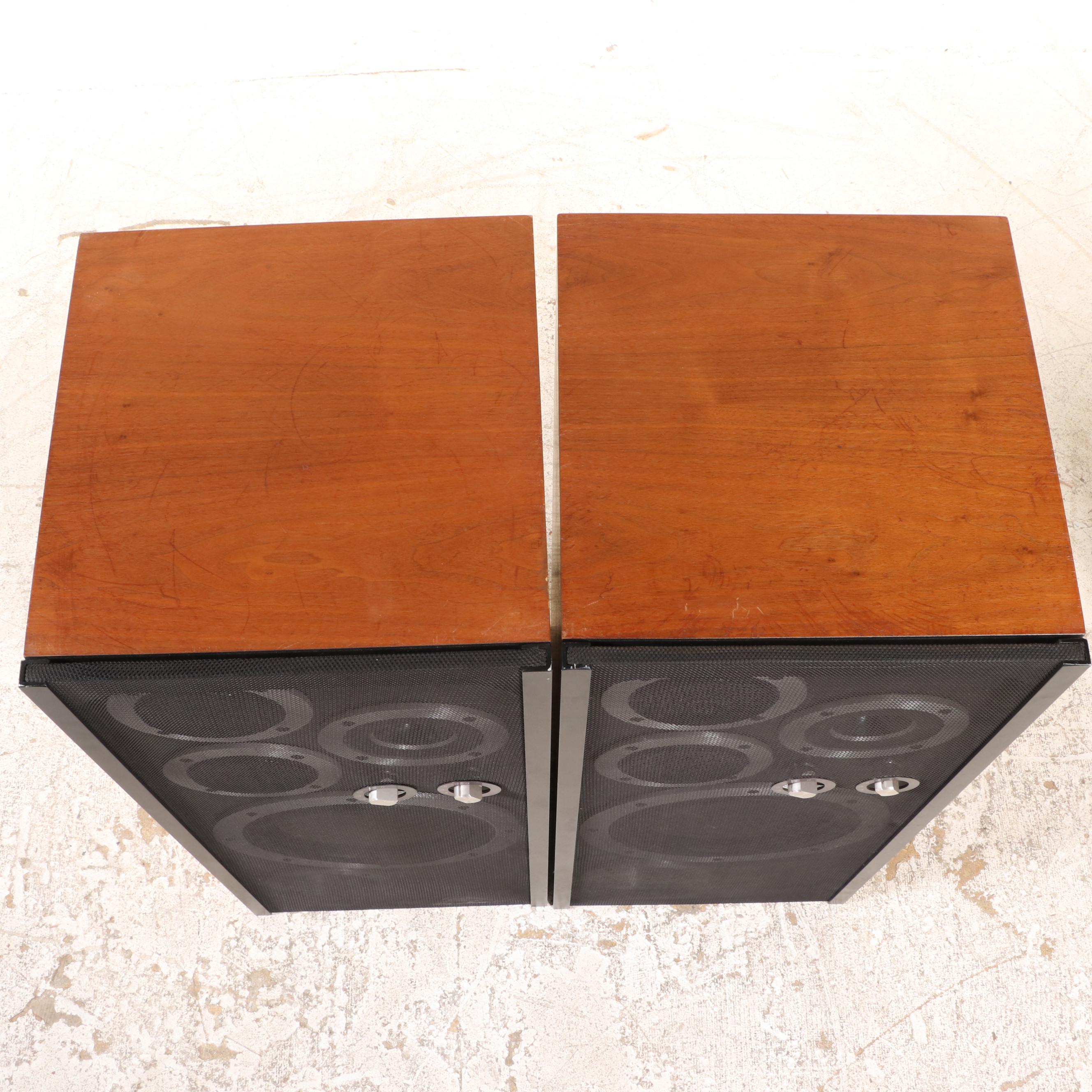 Pair of Wharfedale "E70" Walnut Speakers, Late 20th Century
