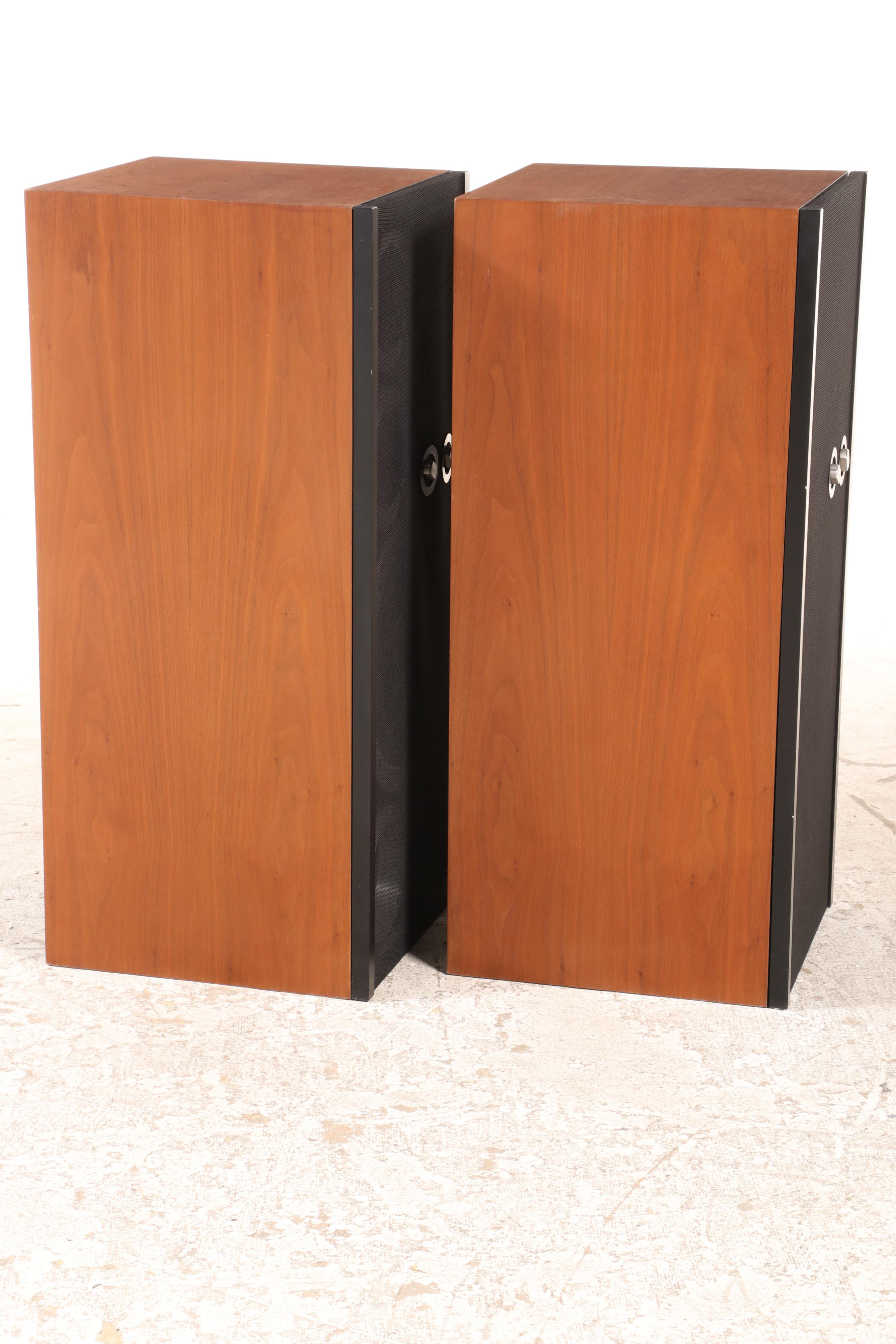 Pair of Wharfedale "E70" Walnut Speakers, Late 20th Century