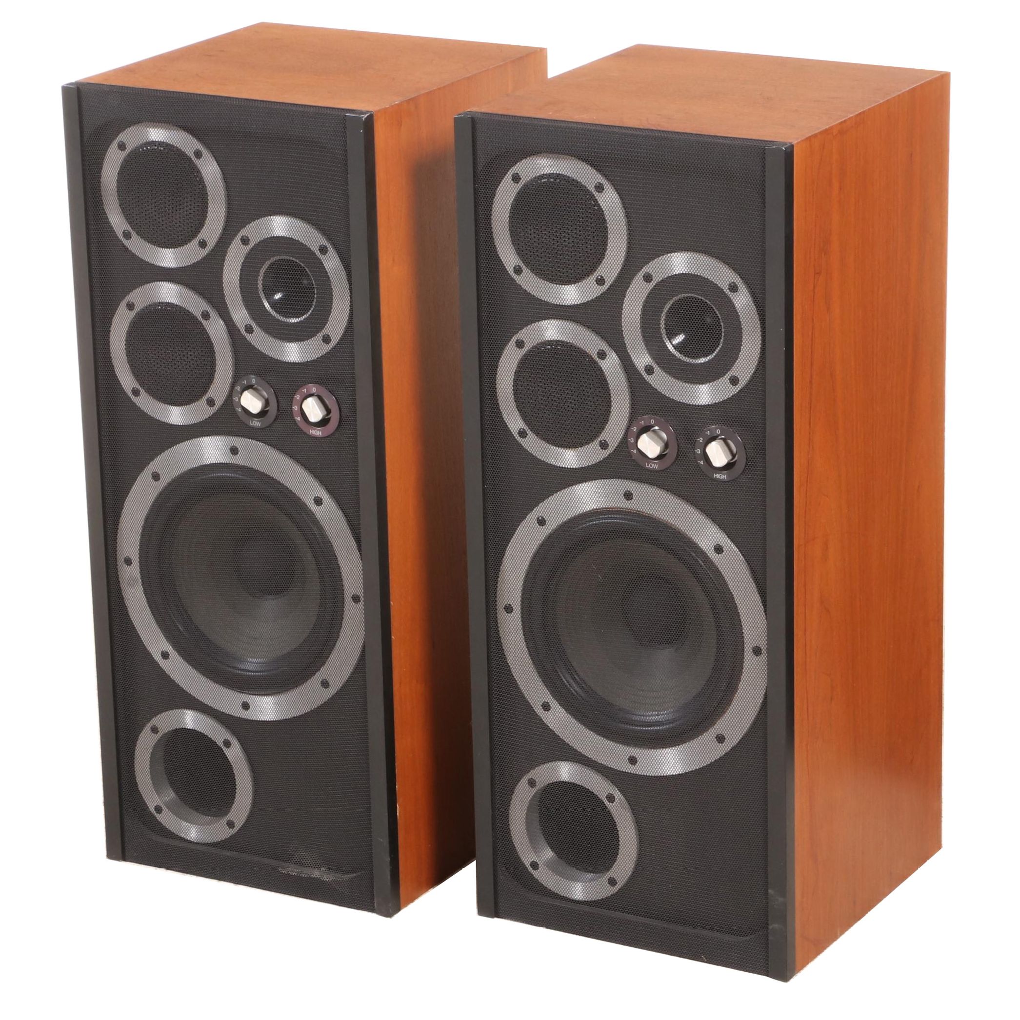 Pair of Wharfedale "E70" Walnut Speakers, Late 20th Century