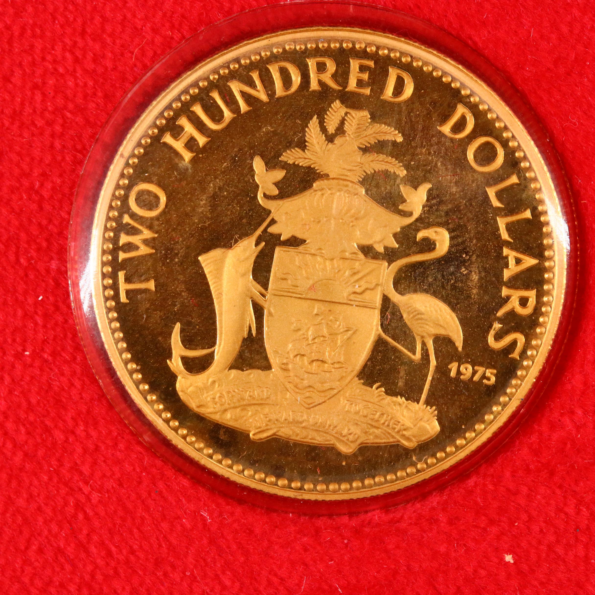 Partial Set of 1975 Bahamas Gold Coins