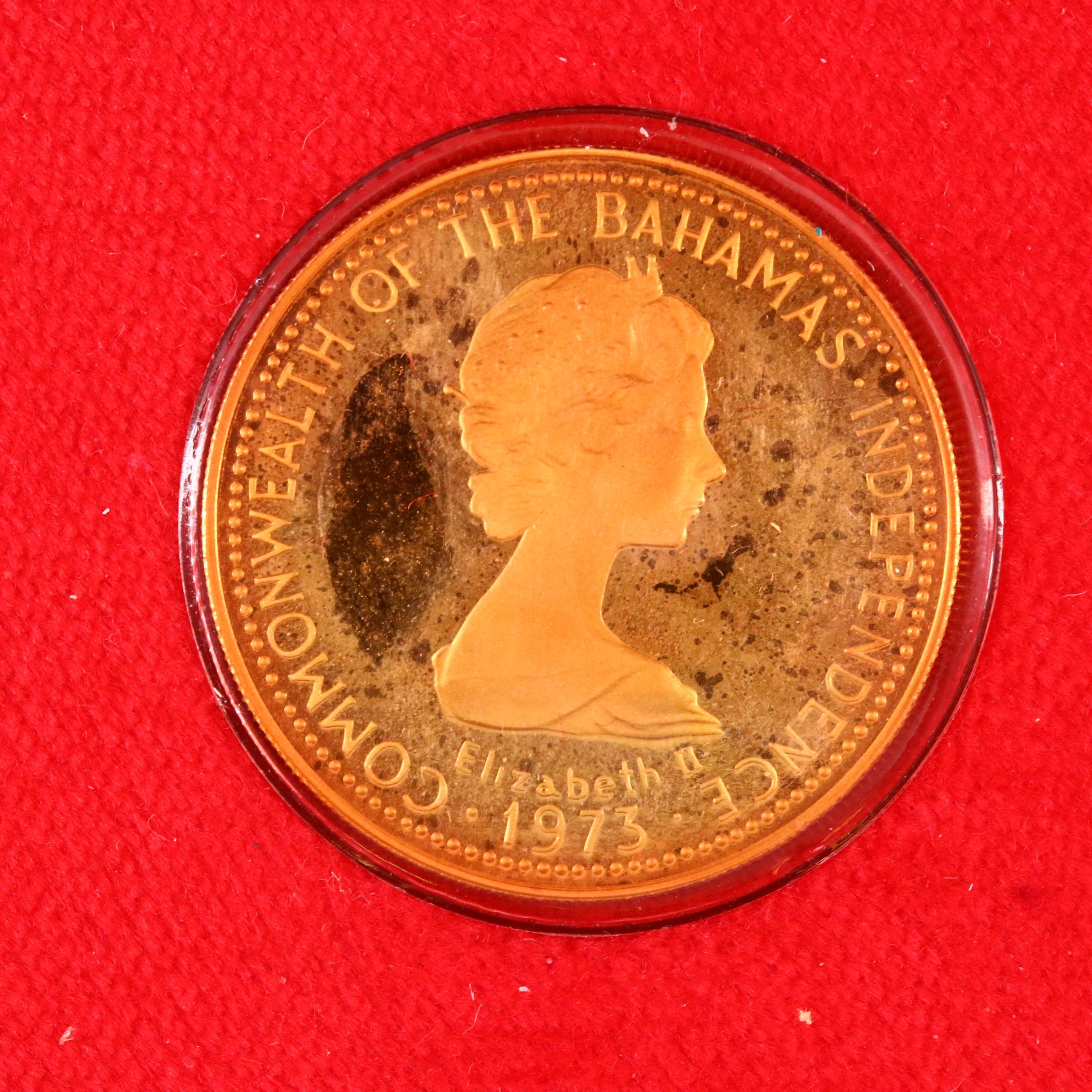 Partial Set of 1975 Bahamas Gold Coins