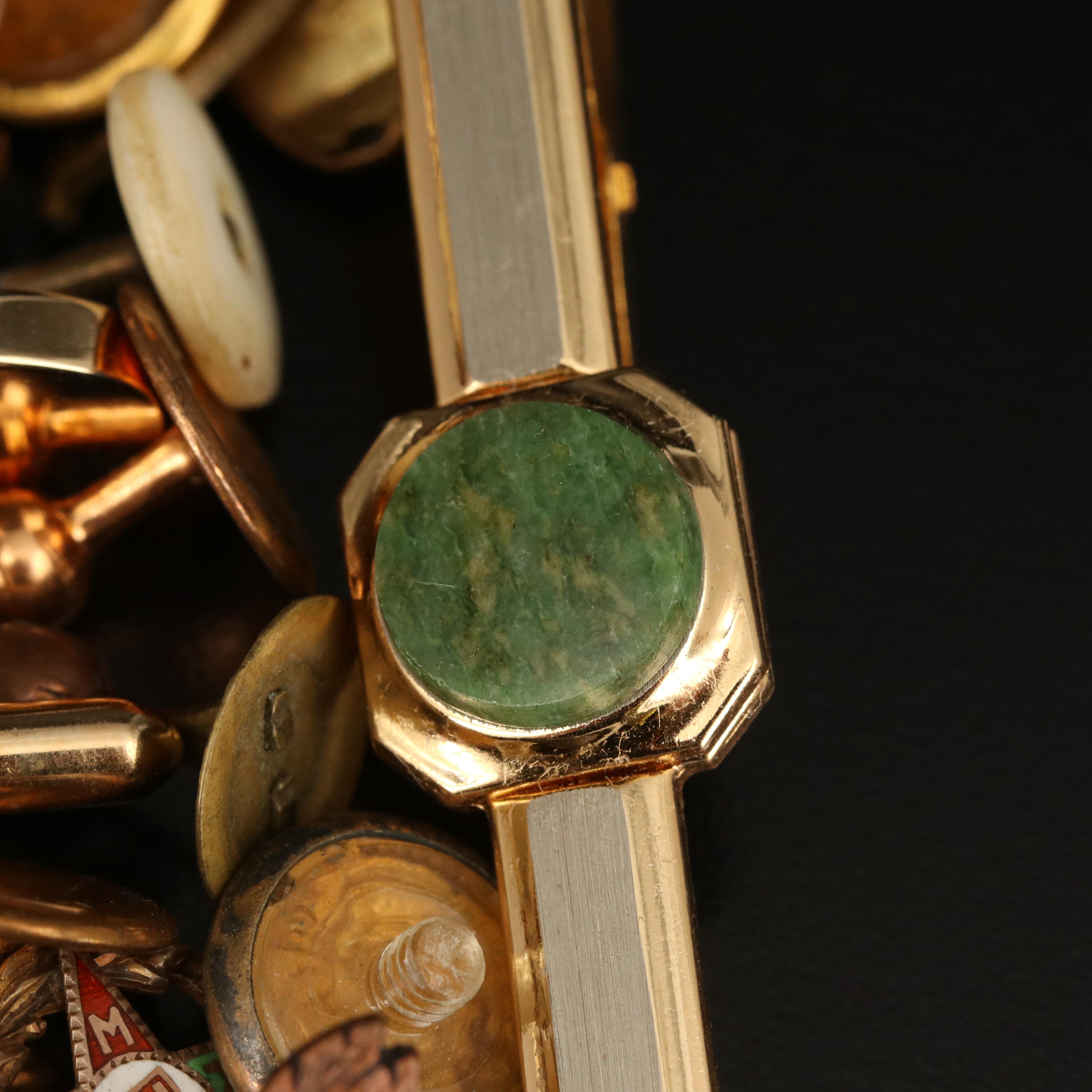 Vintage and Antique Jewelry Featuring Cufflinks and Tie Tacks