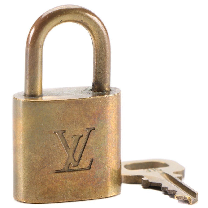 Louis Vuitton Brass Key and Padlock Set