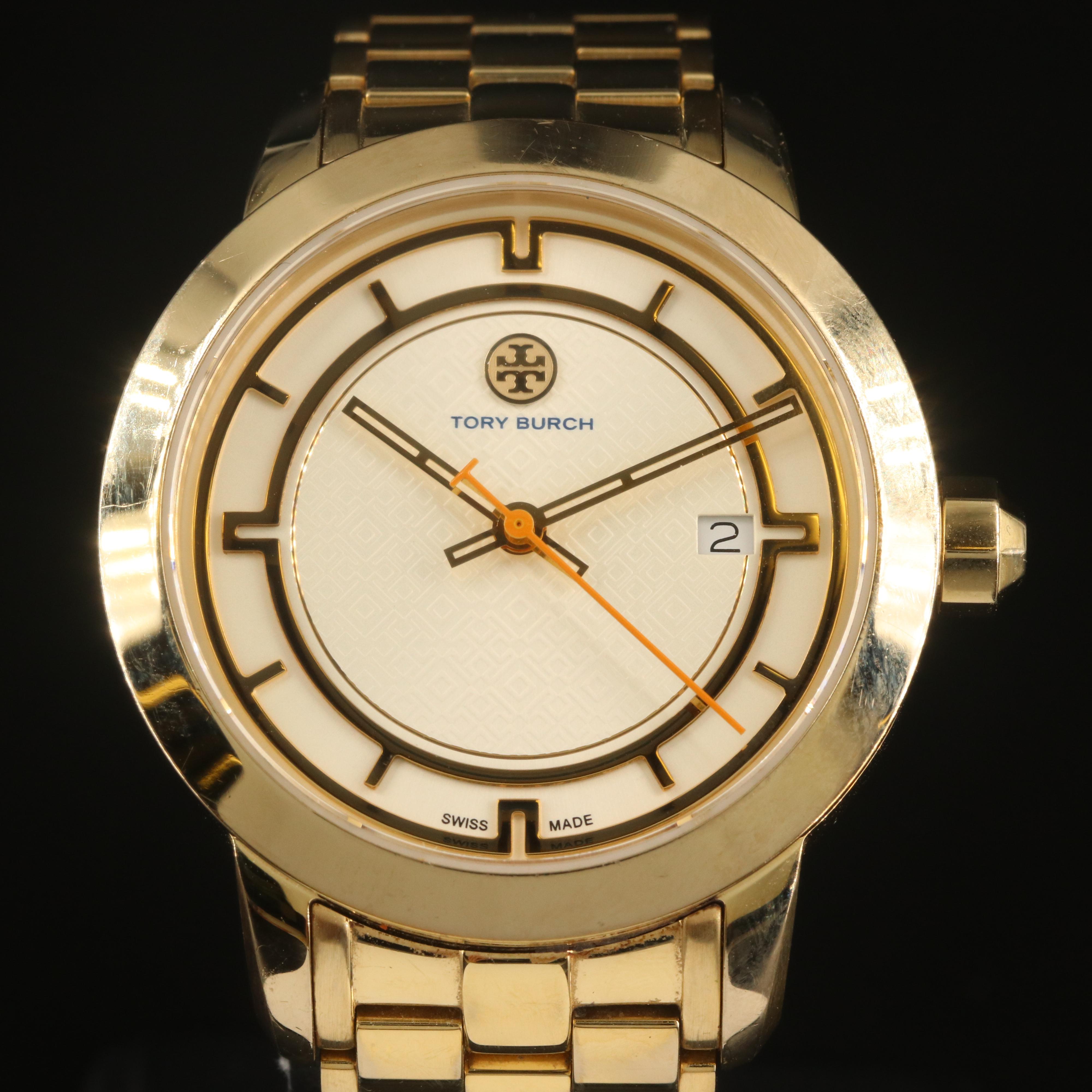 Tory Burch Swiss Made Gold Tone Watch