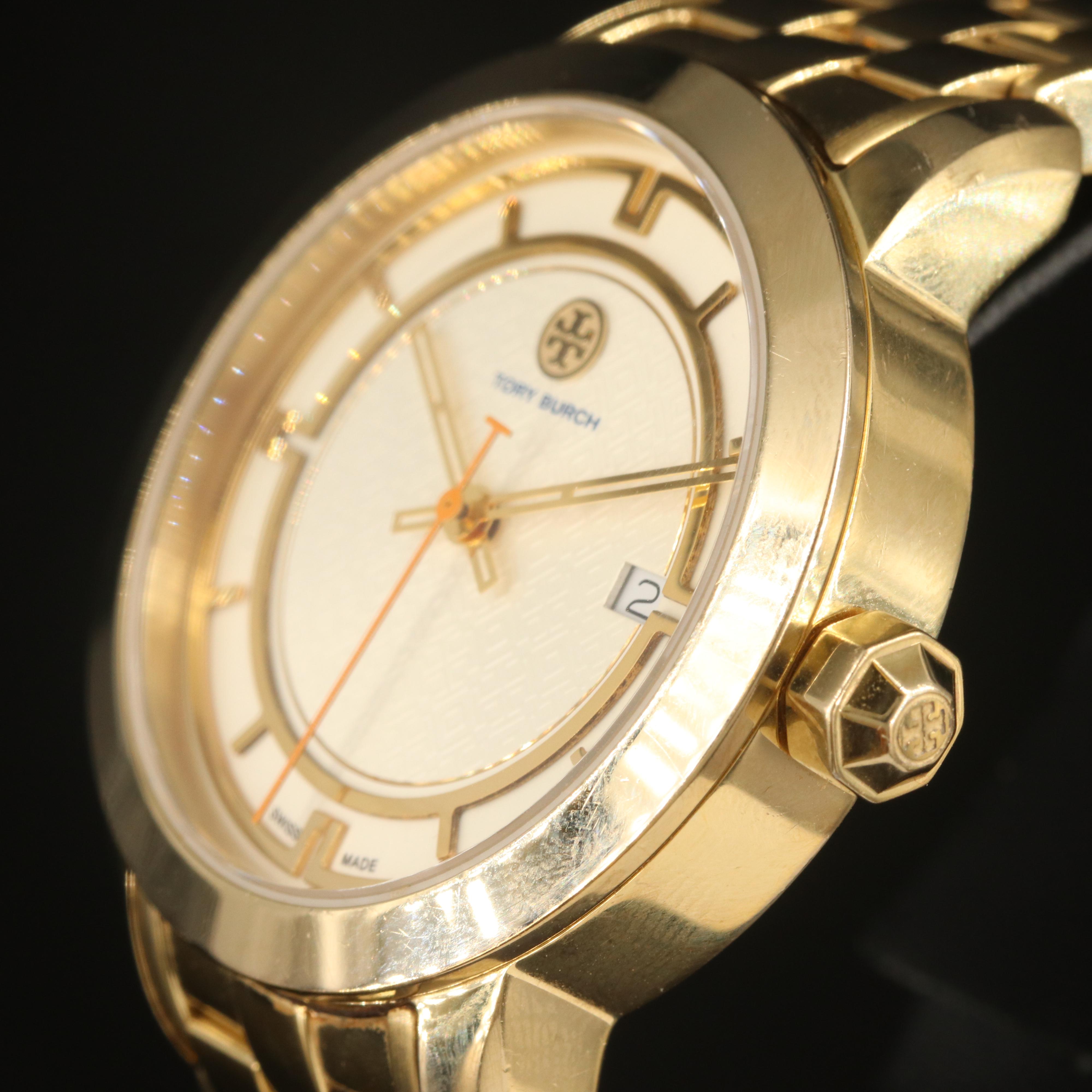 Tory Burch Swiss Made Gold Tone Watch