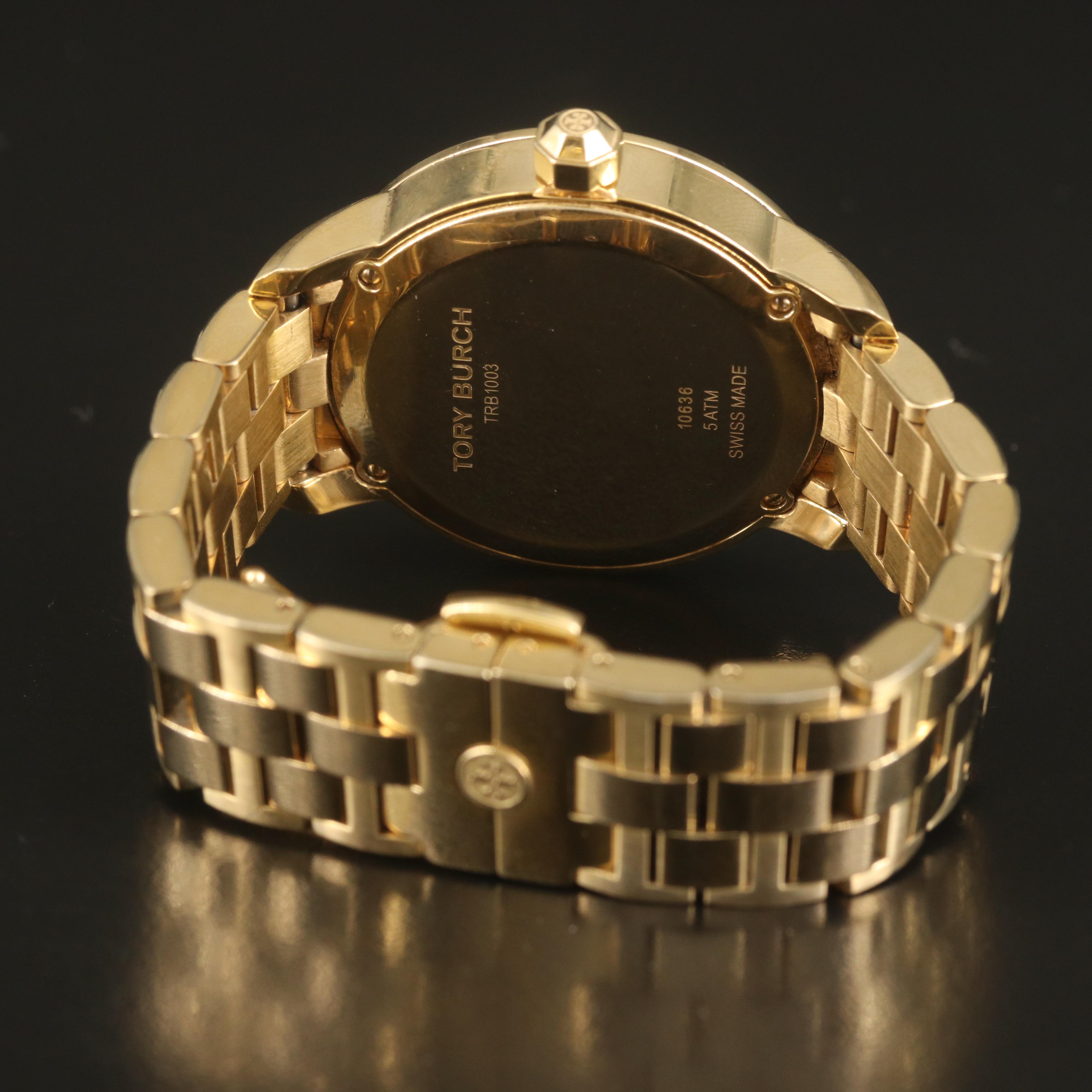 Tory Burch Swiss Made Gold Tone Watch