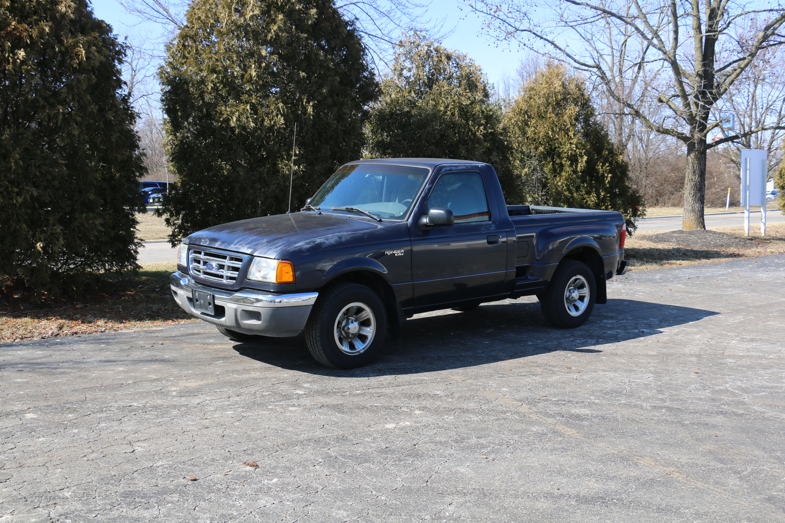 2001 Ford Ranger XLT Stepside Dark Blue Pickup Truck