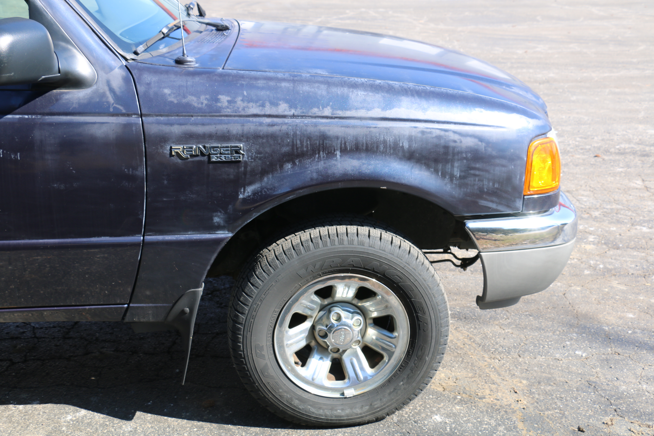 2001 Ford Ranger XLT Stepside Dark Blue Pickup Truck