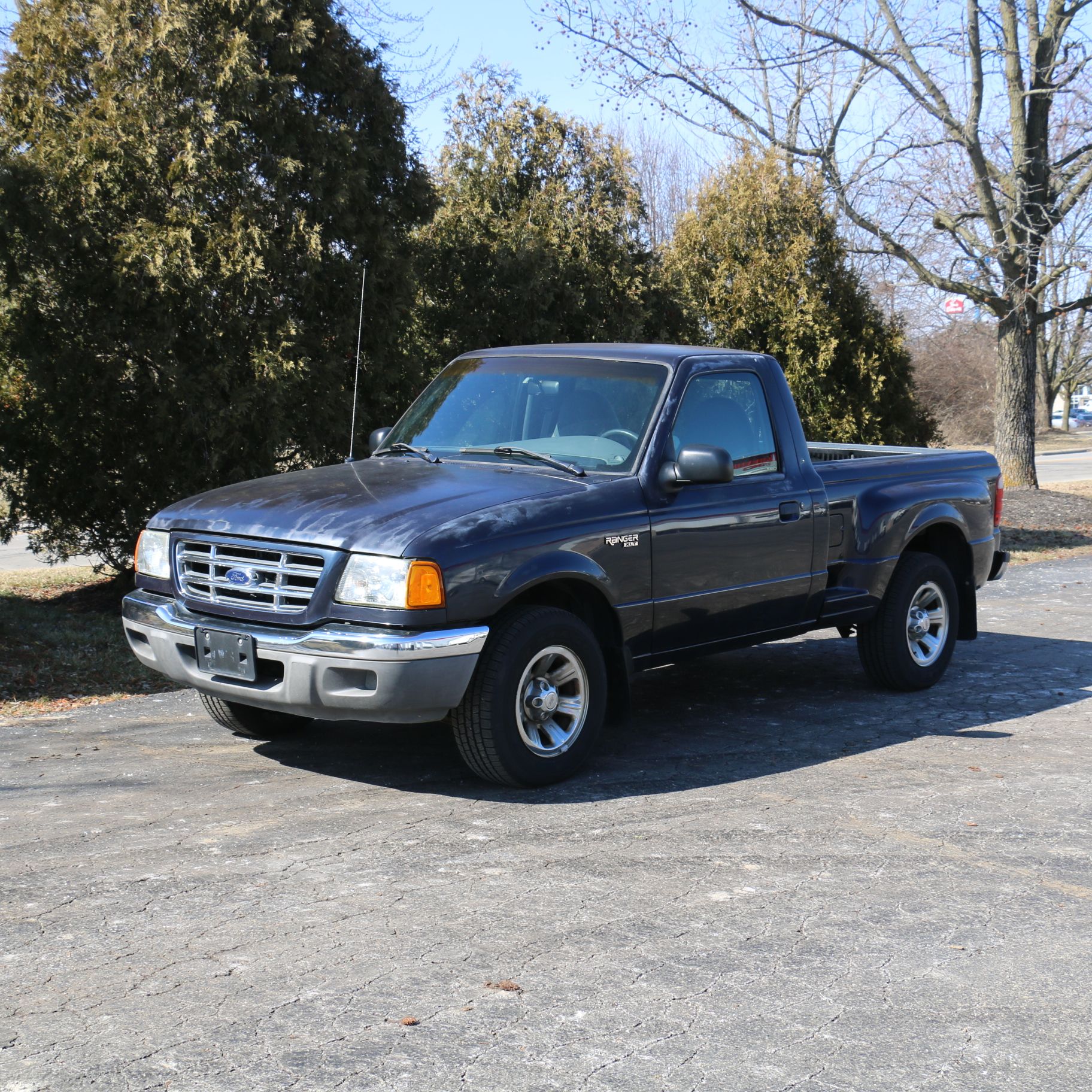 2001 Ford Ranger XLT Stepside Dark Blue Pickup Truck