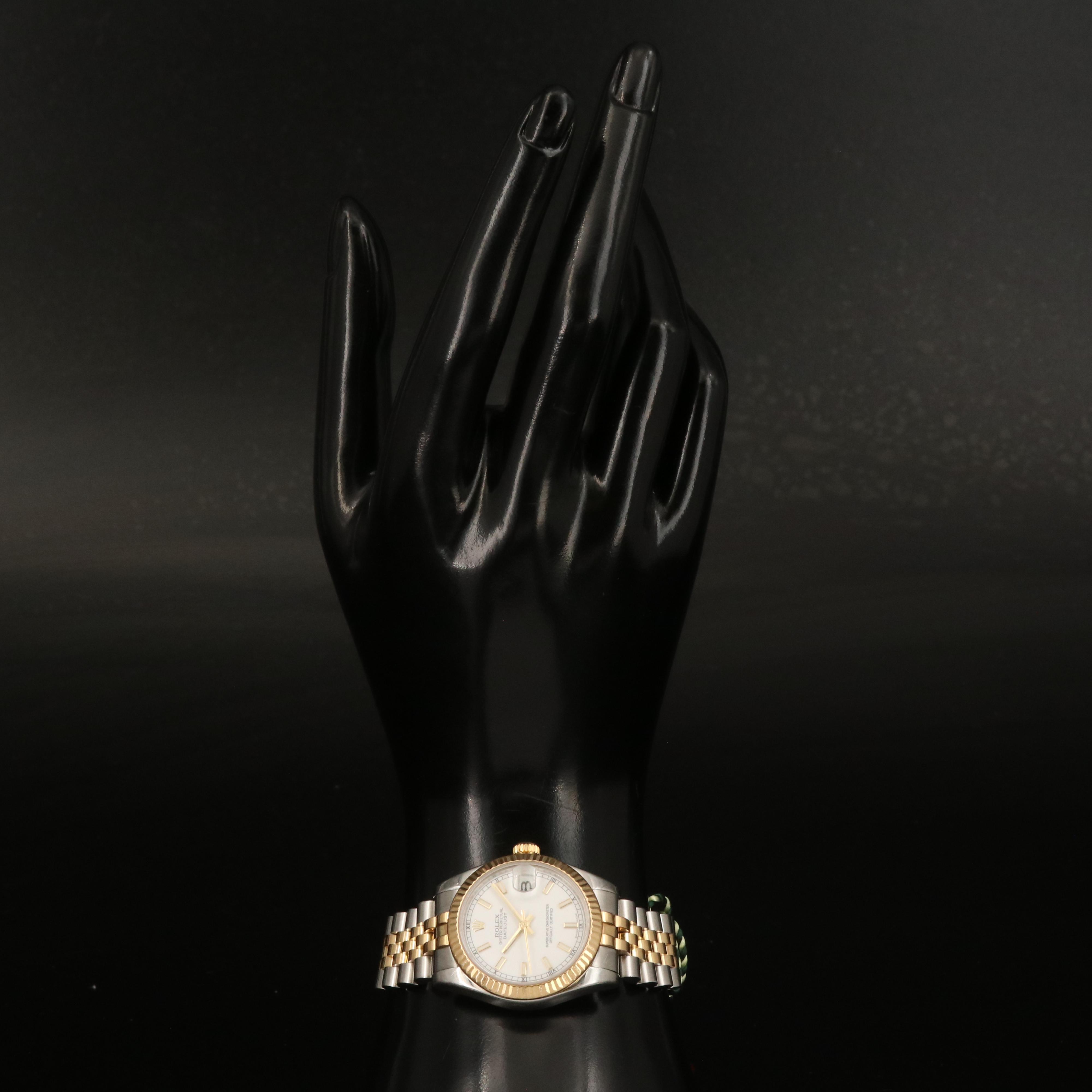 2006-2007 Rolex Datejust Midsize 18K and Stainless Steel Watch