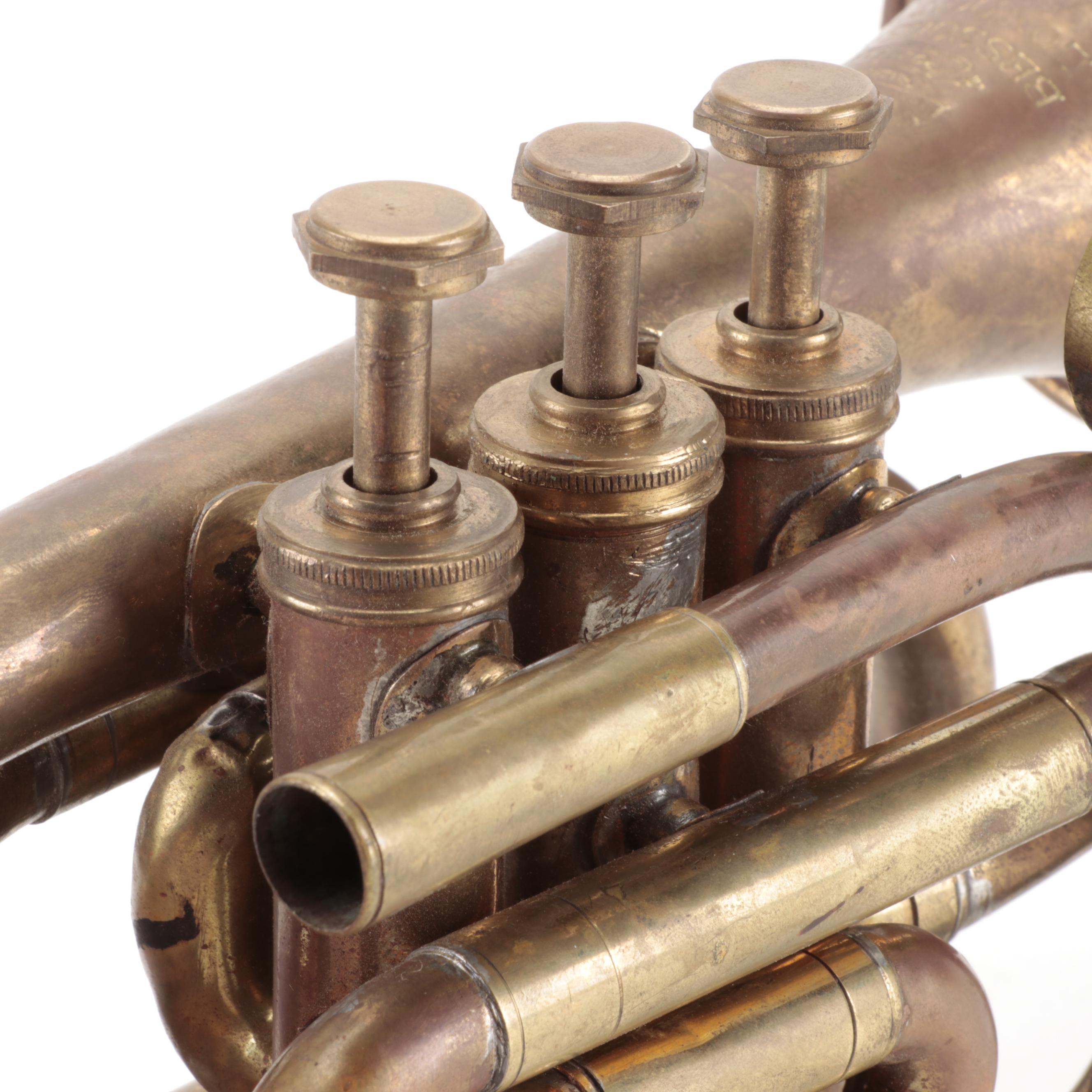 Boosey Bessons & Co. Brass Bb Pocket Trumpet with Case