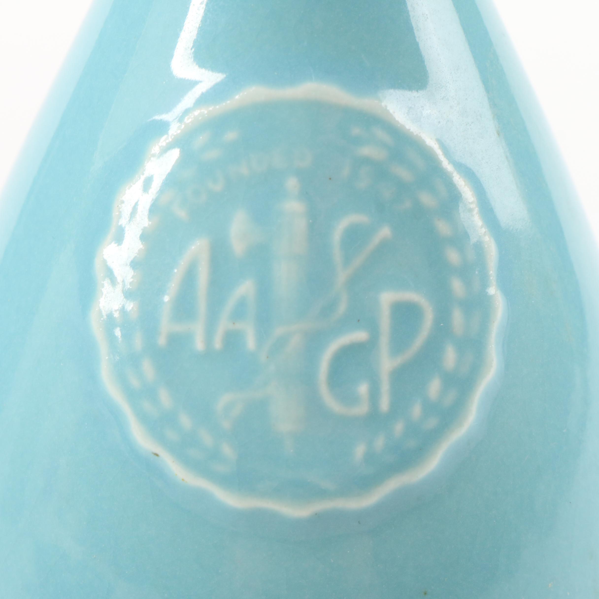 Rookwood Pottery Matte Glazed Ceramic Bud Vase and Ashtray, Mid-20th Century