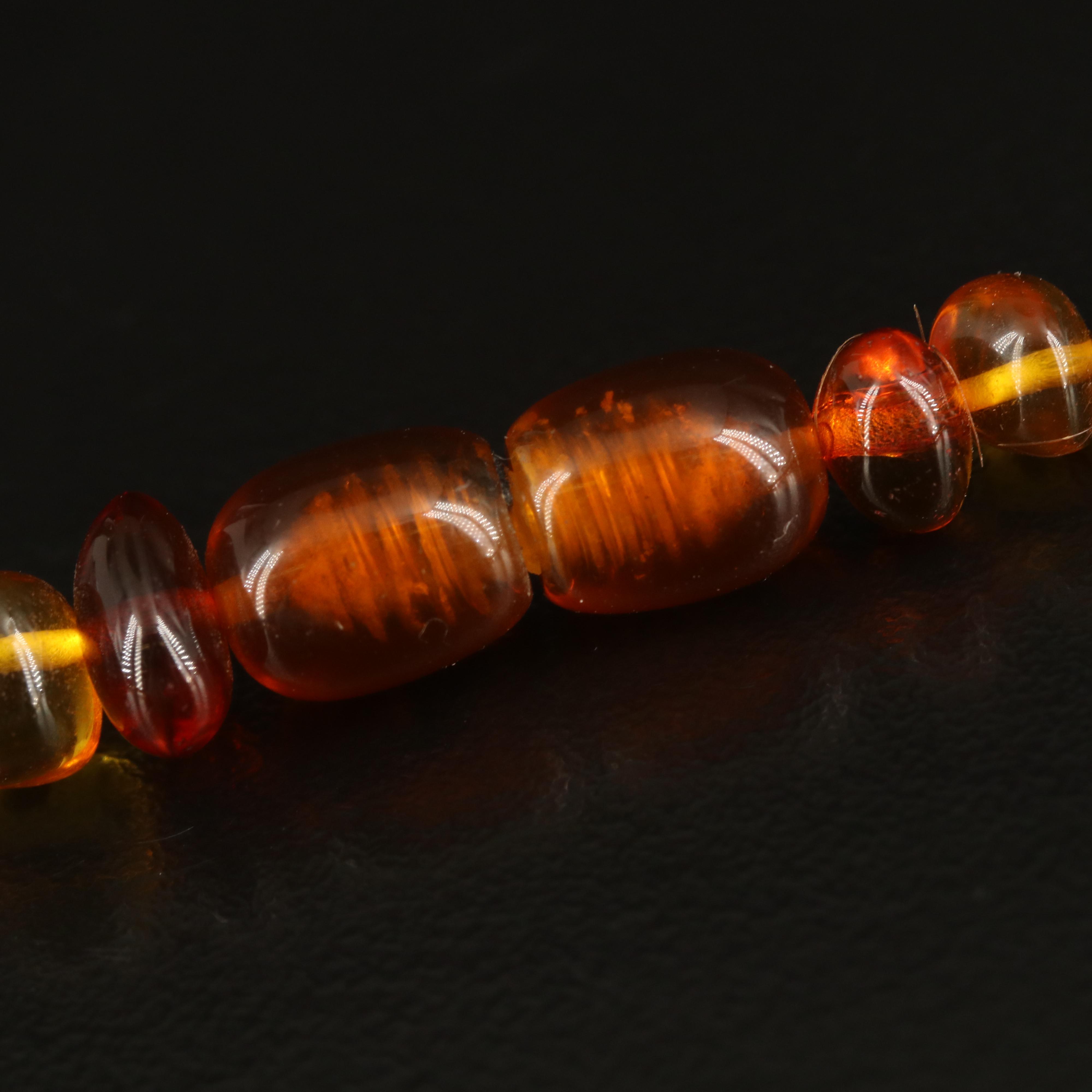 Turquoise and Amber Beaded Necklace